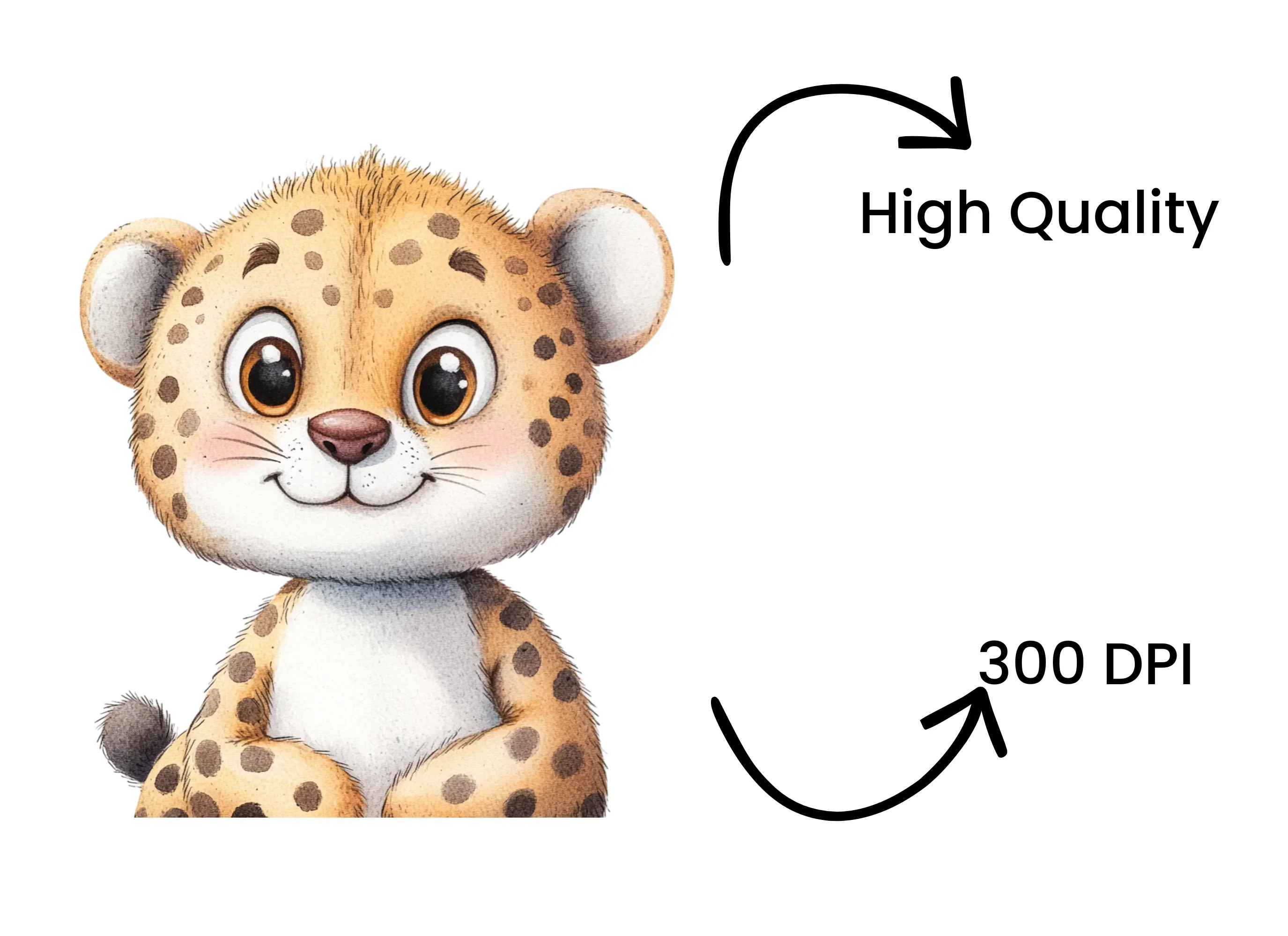 Cute Baby Cheetah Clipart Bundle - Image 4