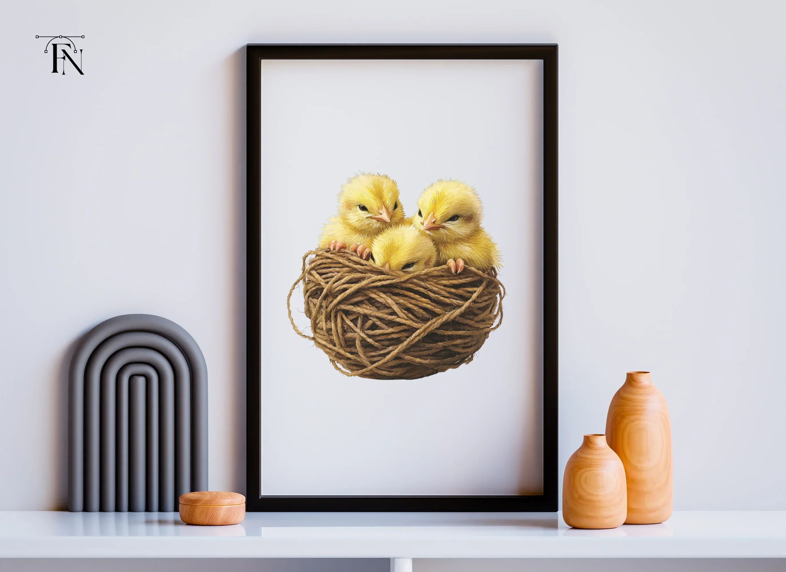 Cute Baby Chicks in Nests Clipart Bundle - Image 6