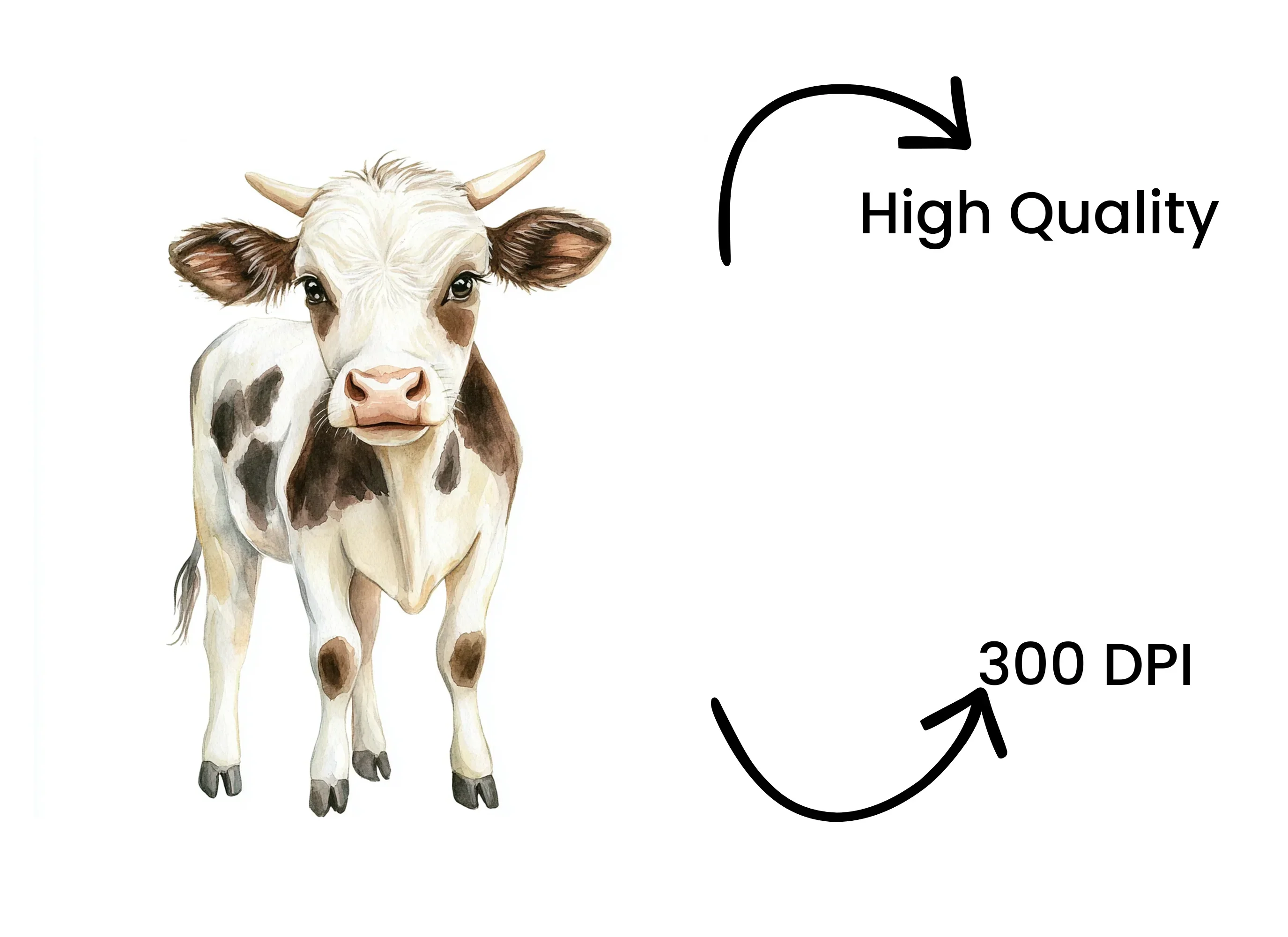 Cute Baby Cow Clipart Bundle - Image 4