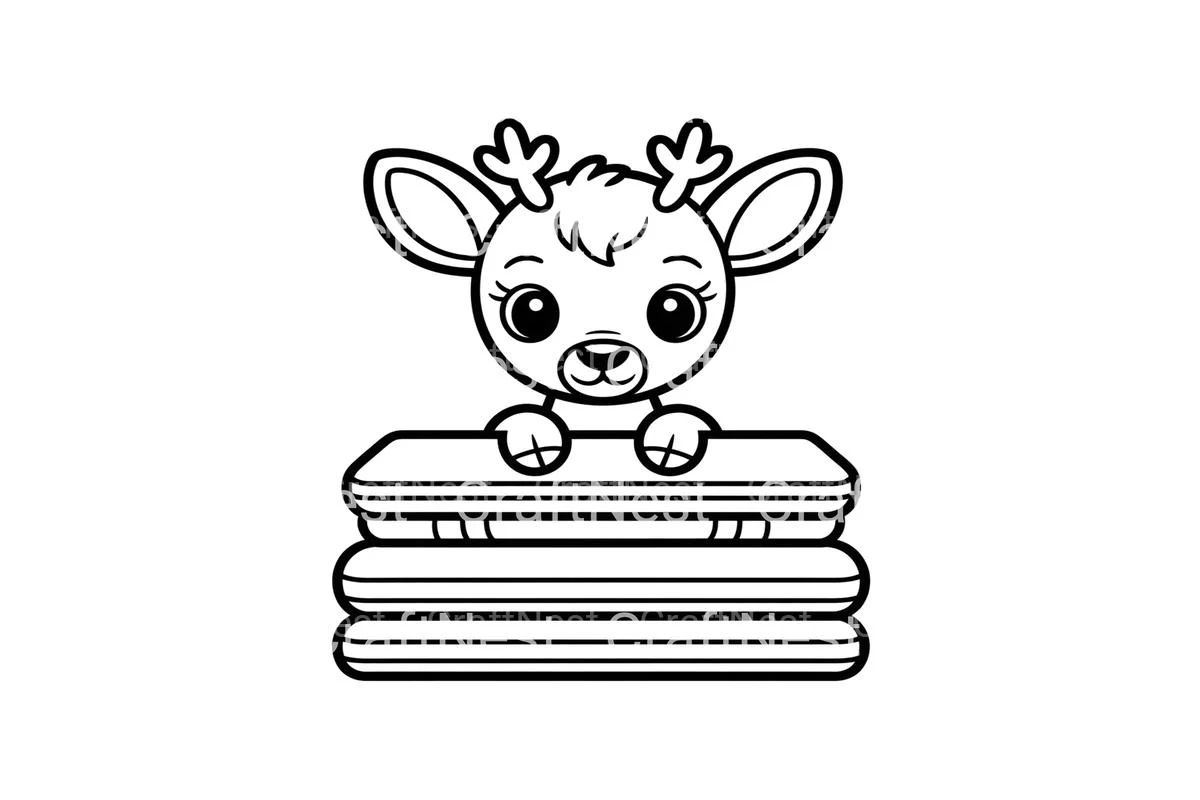 Cute Baby Deerfor Kids Coloring Books - Image 3