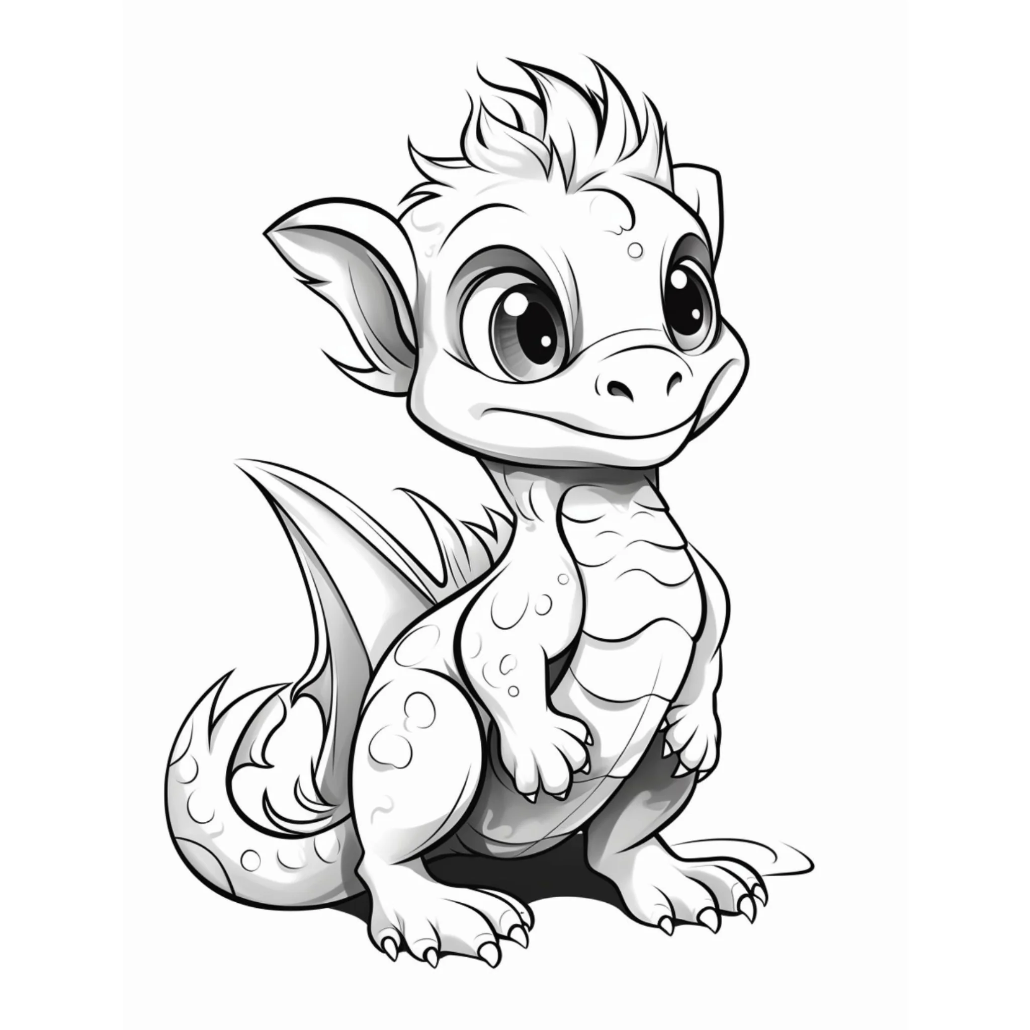 Cute Baby Dinosaur Coloring Pages - Image 2