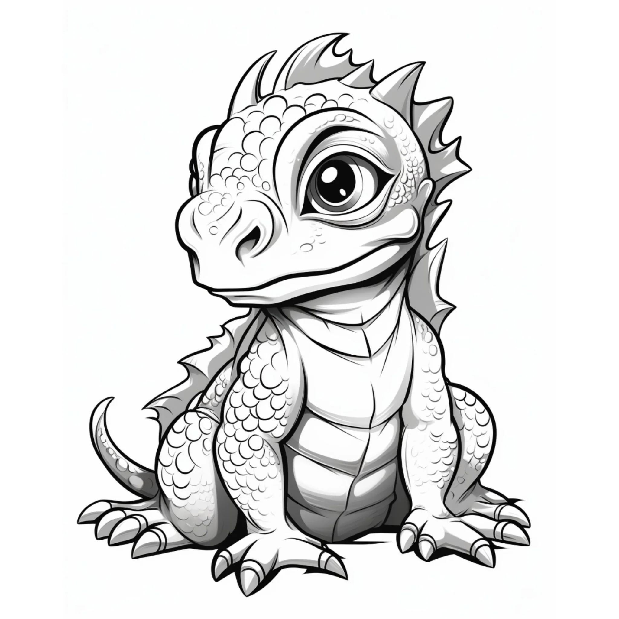 Cute Baby Dinosaur Coloring Pages - Image 3