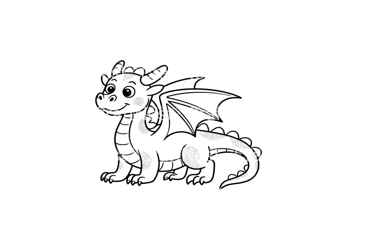 Cute Baby Dragon Coloring Books - Image 2