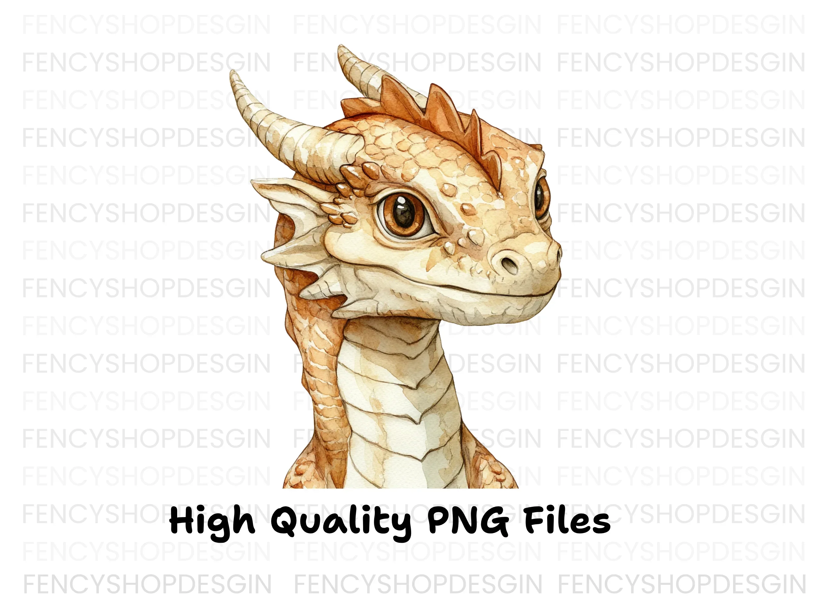 Cute Baby Dragon Head Clipart Bundle - Image 3