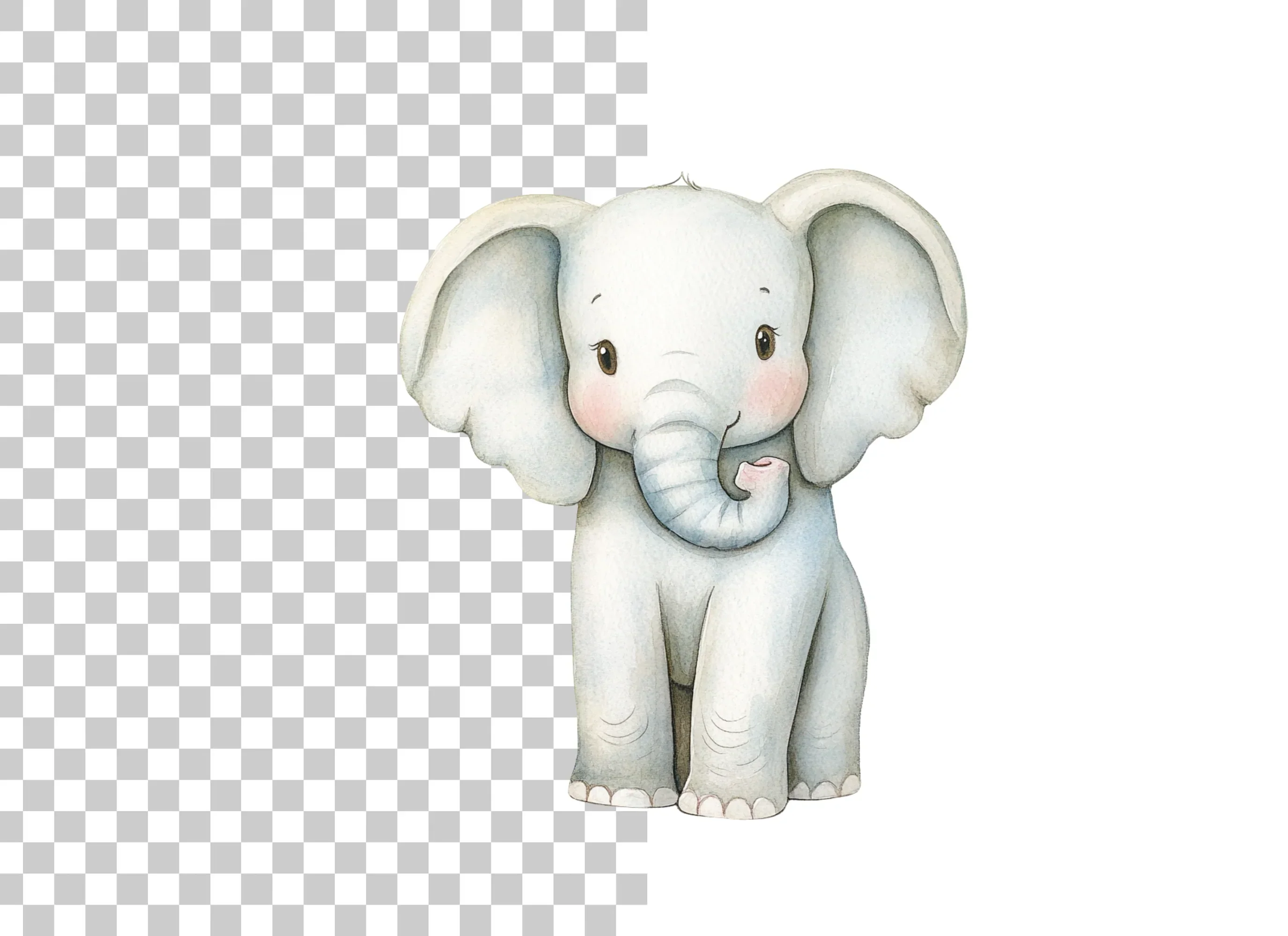 Cute Baby Elephant Clipart Bundle - Image 6