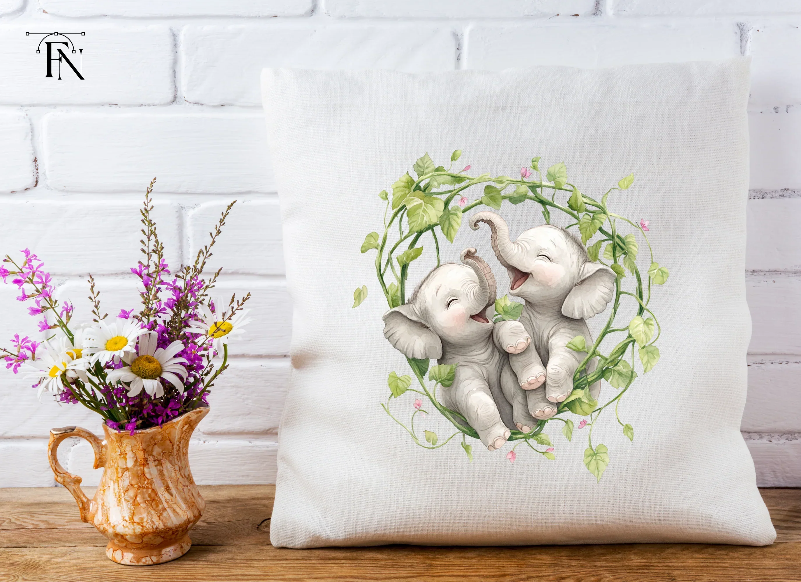 Cute Baby Elephant Clipart Bundle - Image 5