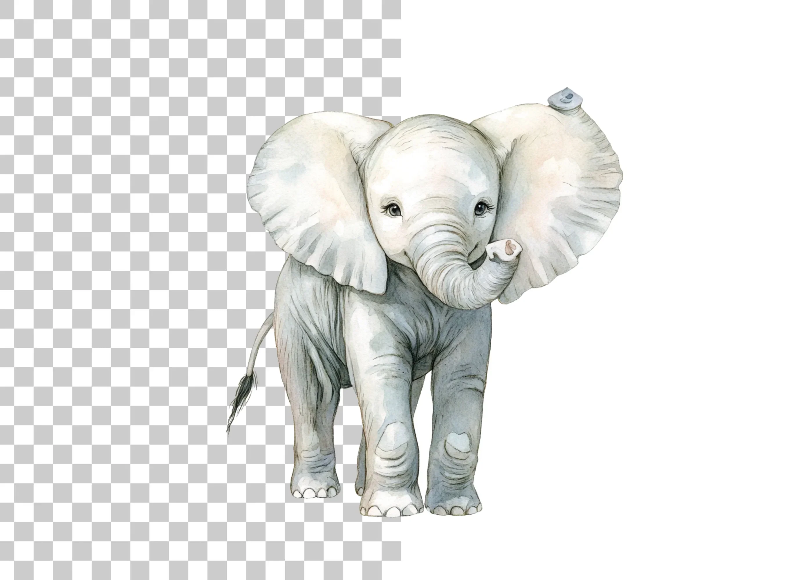 Cute Baby Elephant Clipart Bundle - Image 2