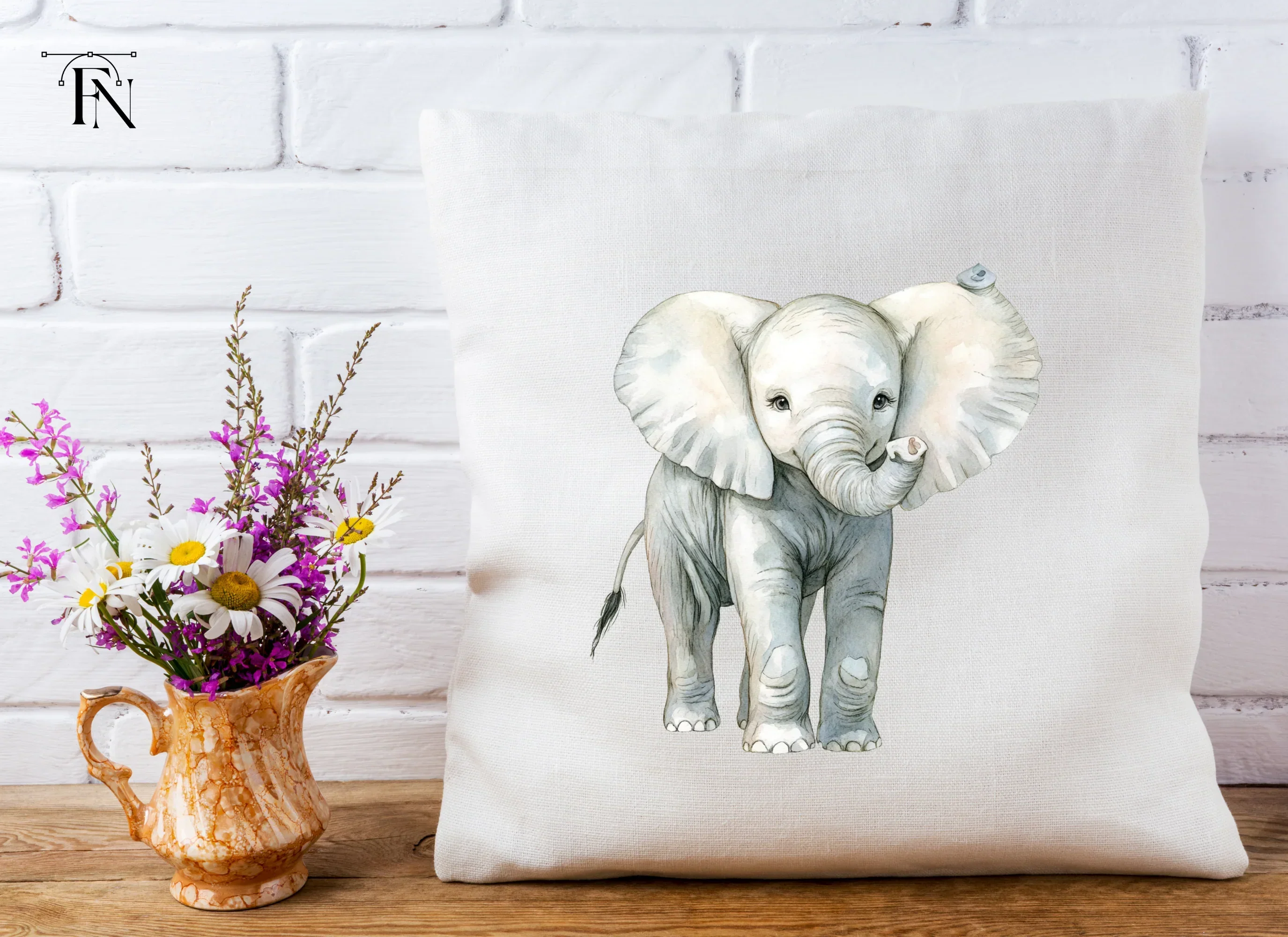 Cute Baby Elephant Clipart Bundle - Image 5