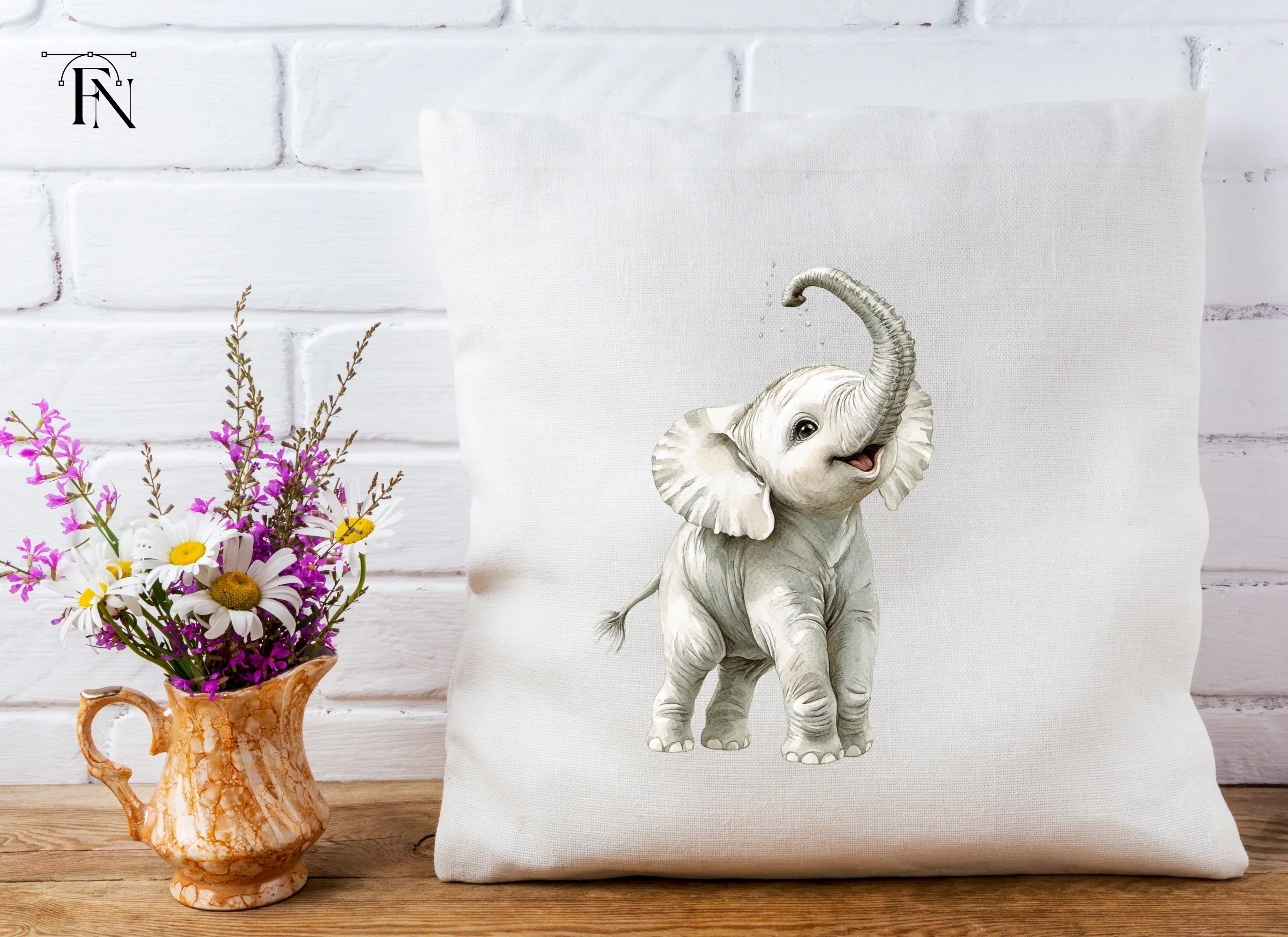 Cute Baby Elephant Clipart Bundle - Image 2