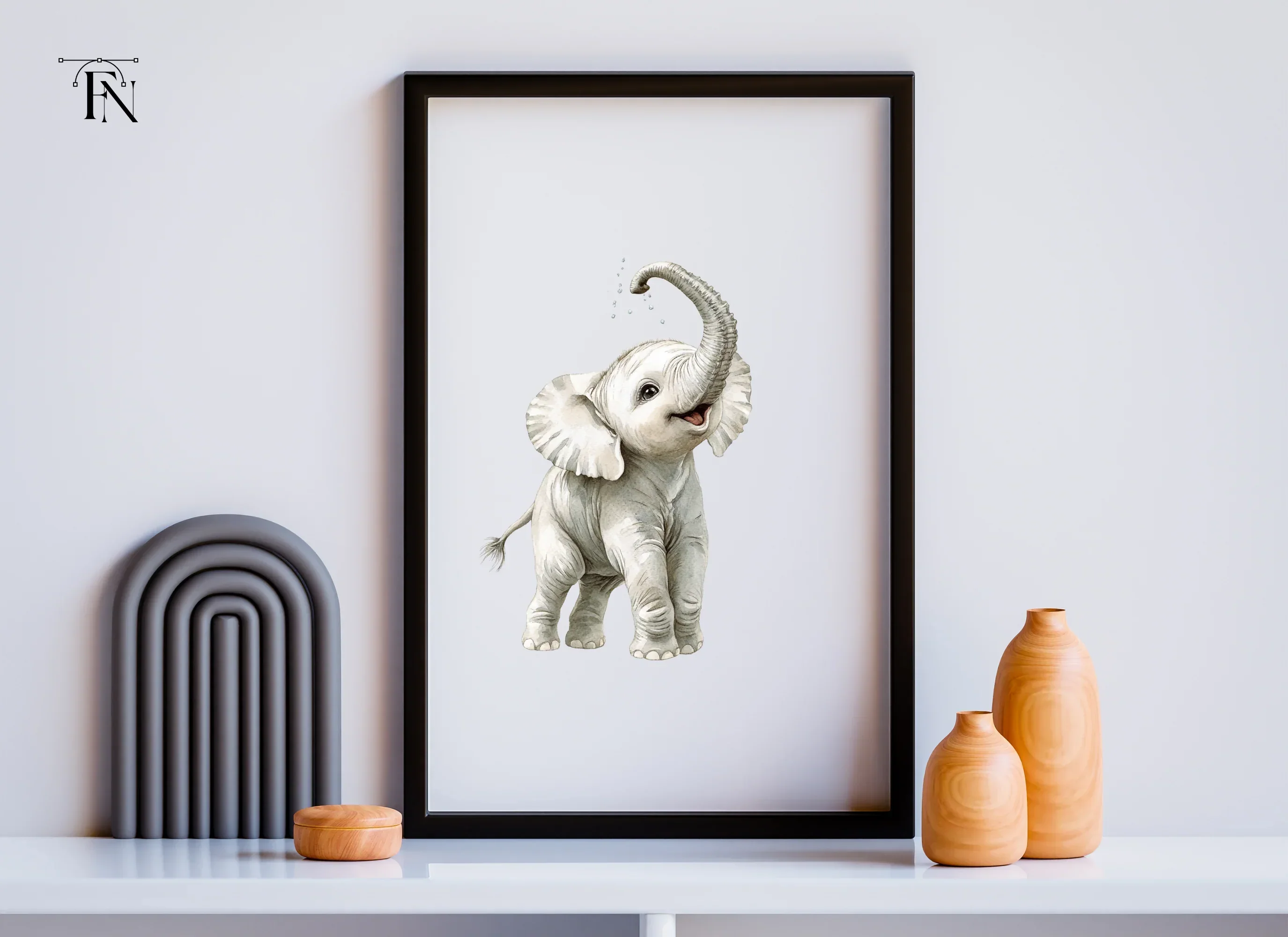 Cute Baby Elephant Clipart Bundle - Image 3