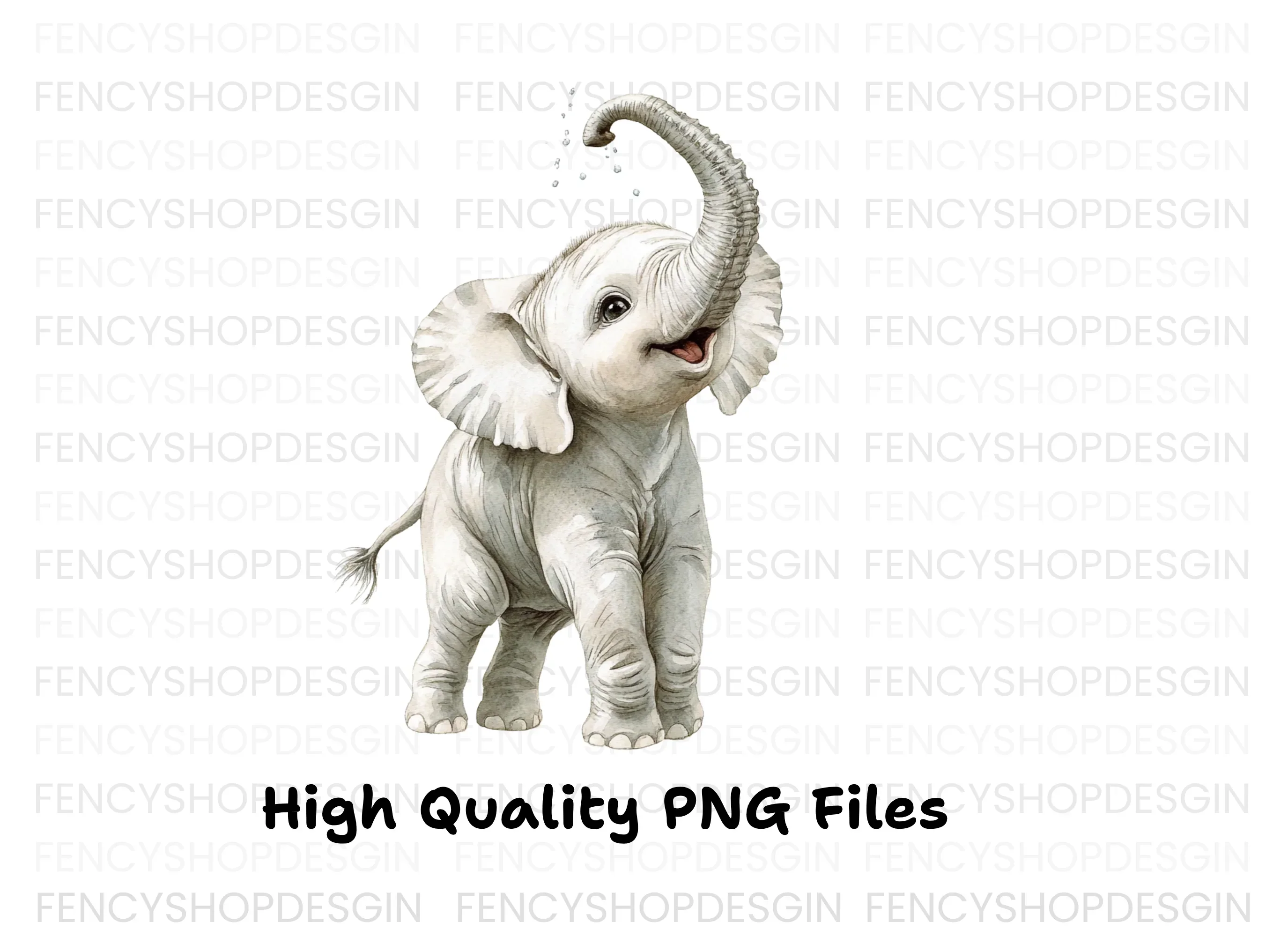 Cute Baby Elephant Clipart Bundle - Image 4