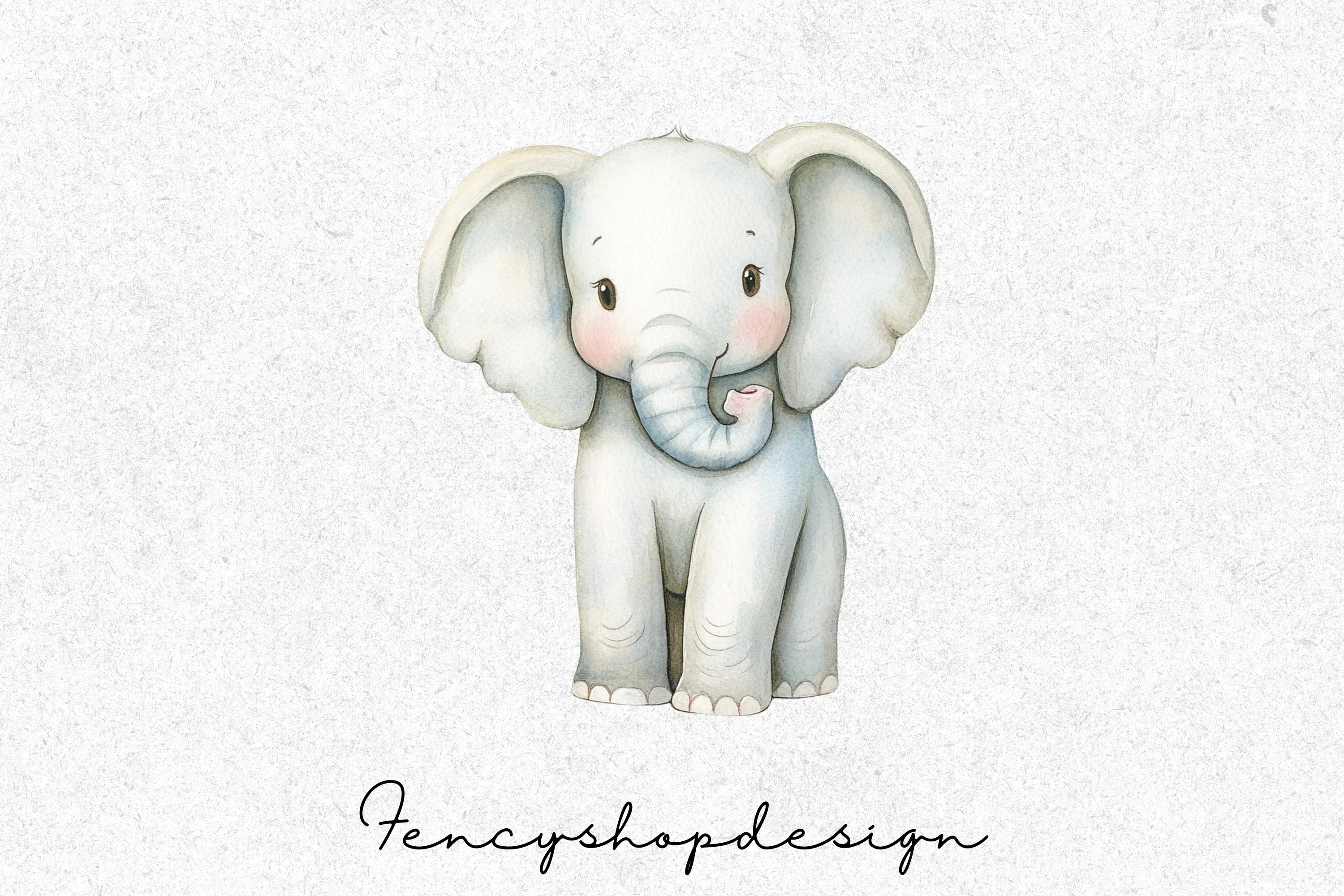 Cute Baby Elephant Clipart Bundle - Image 3