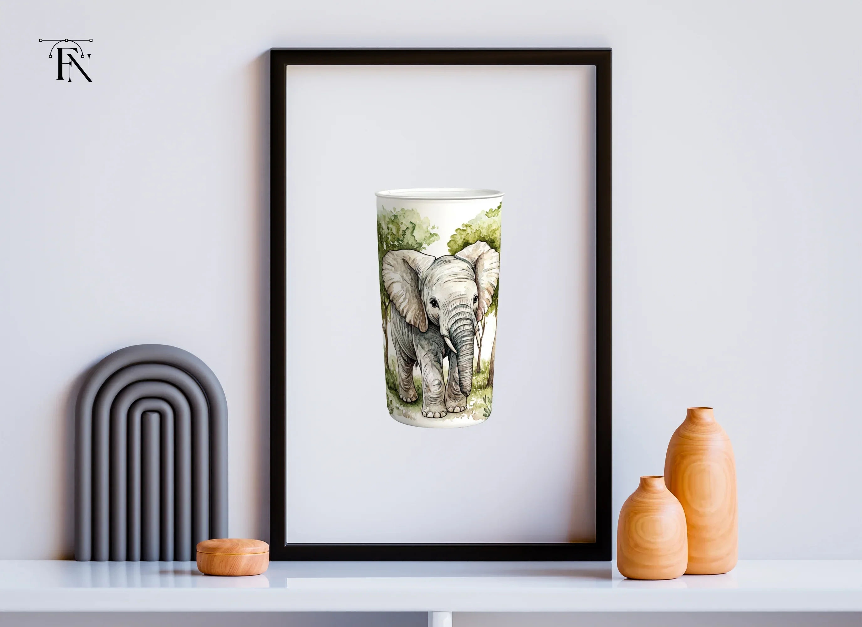 Cute Baby Elephant Clipart Bundle - Image 4