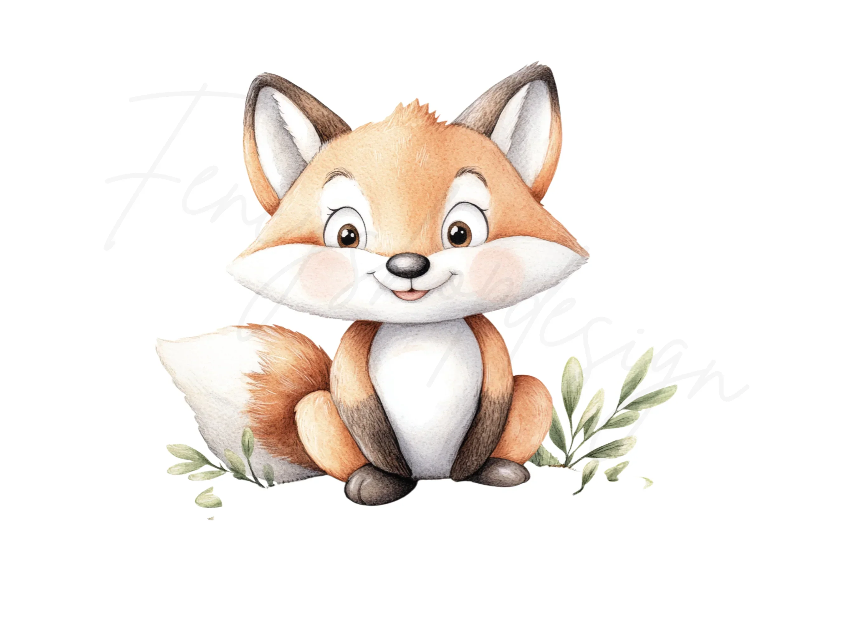 Cute Baby Fox Clipart Bundle - Image 2