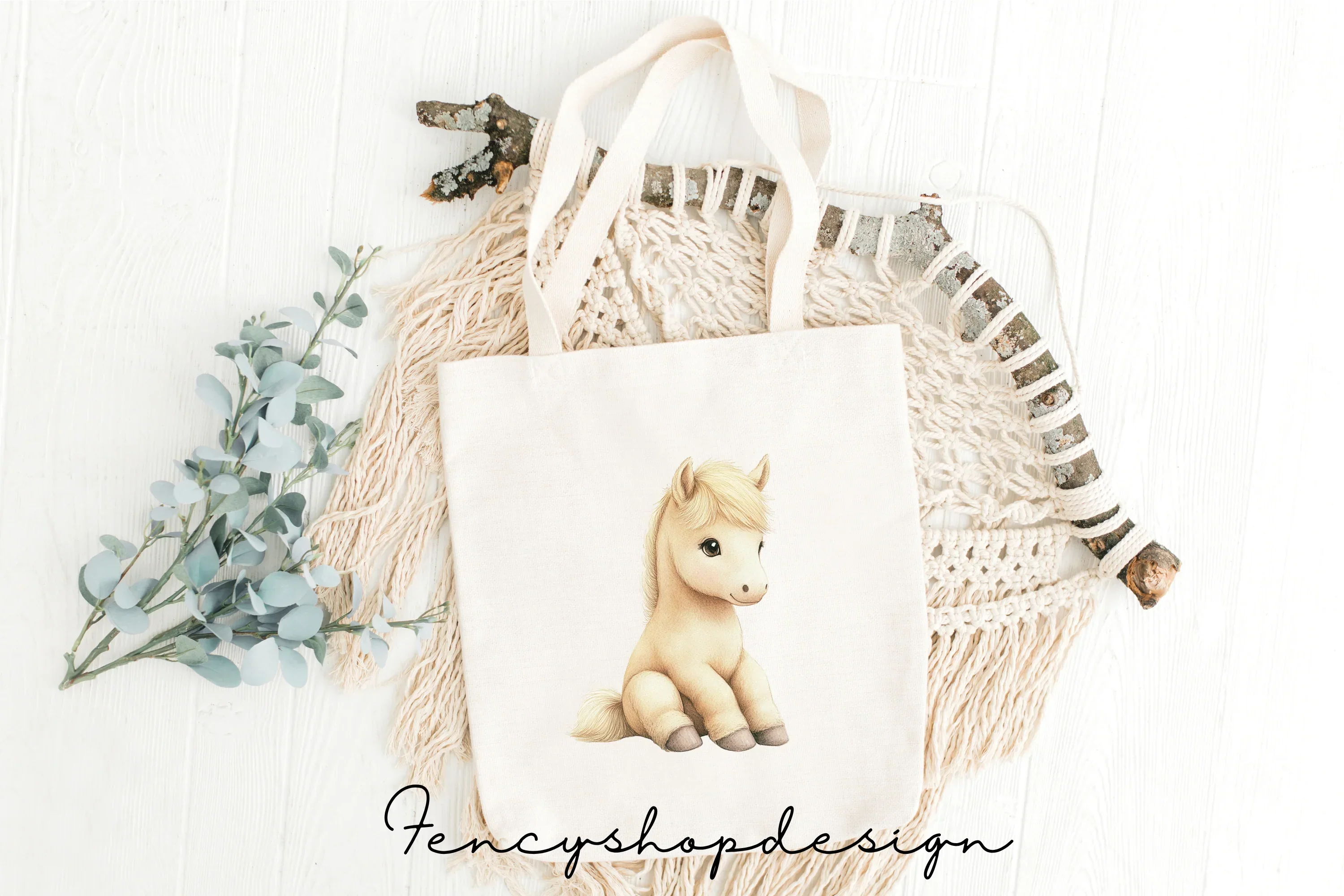 Cute Baby Horse Foal Clipart Bundle - Image 7