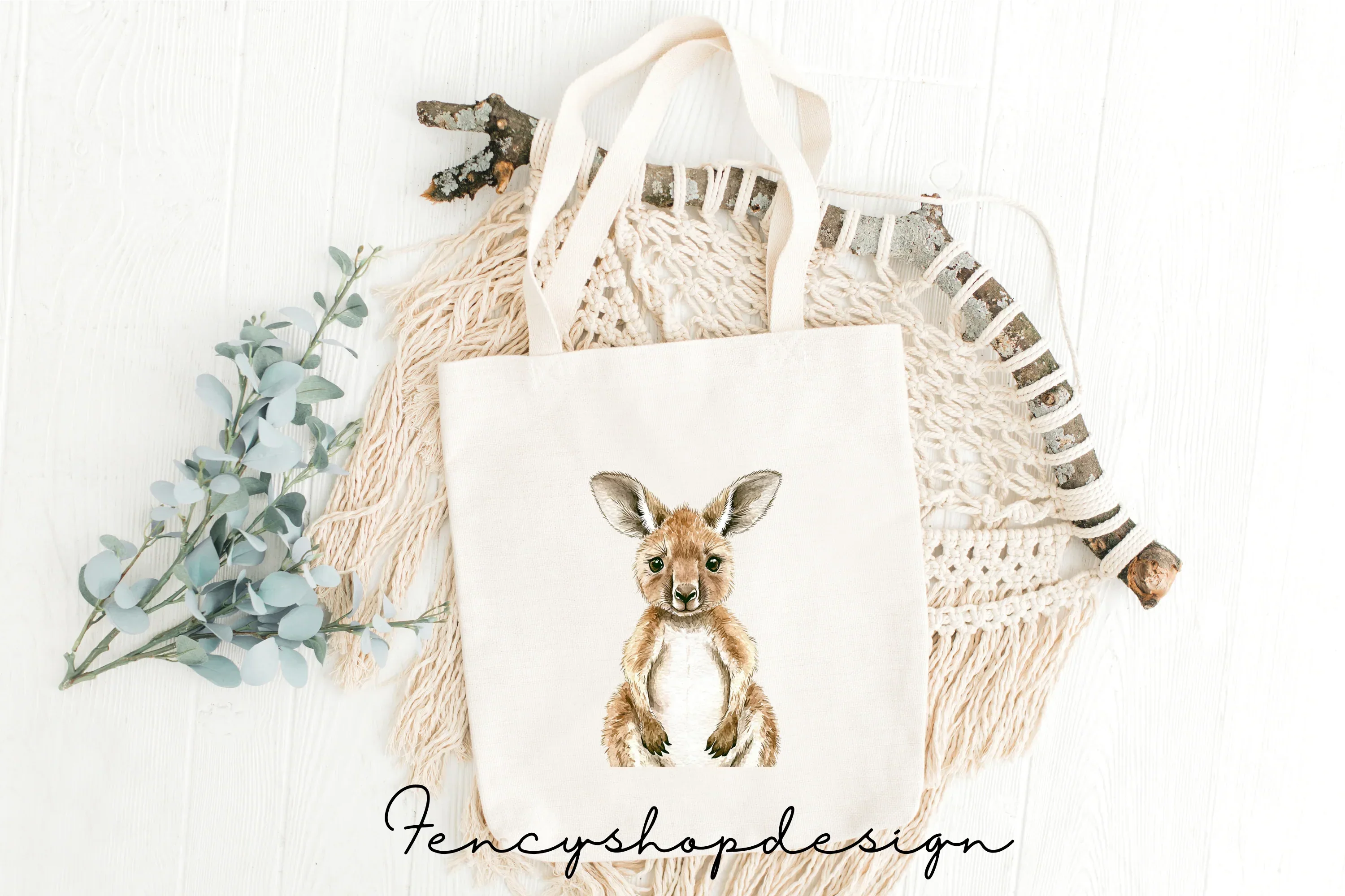 Cute Baby Kangaroo Clipart Bundle - Image 2