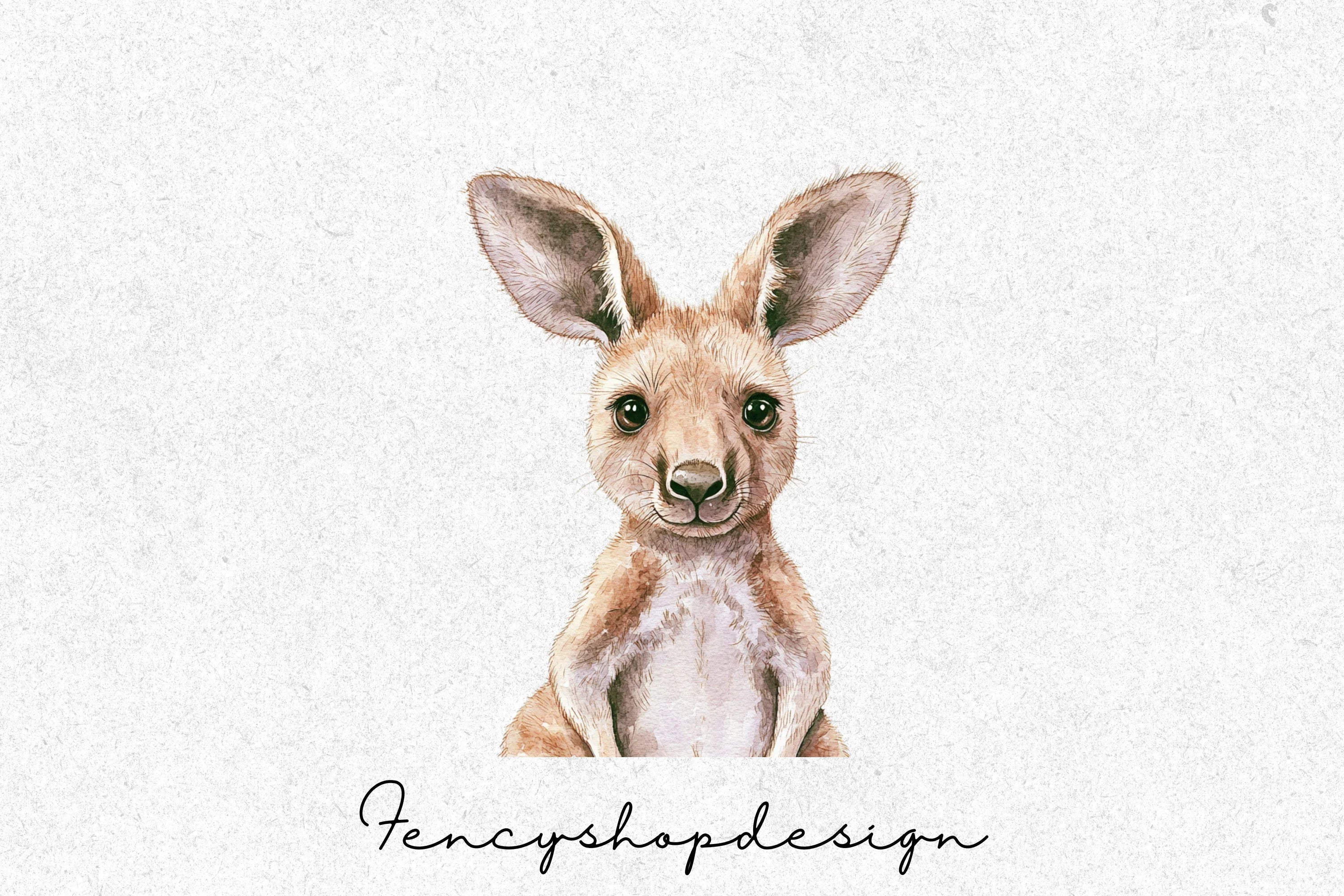 Cute Baby Kangaroo Clipart Bundle - Image 7