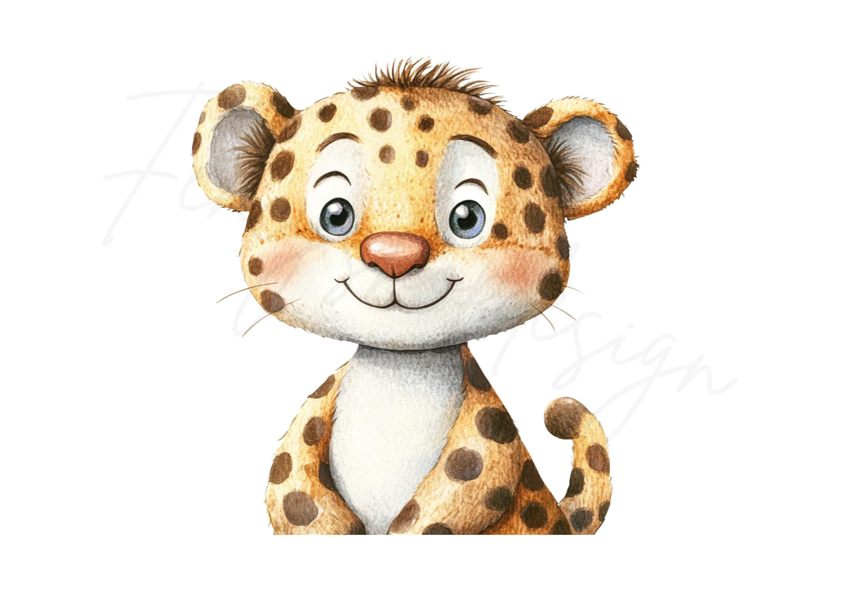 Cute Baby Leopard Clipart Bundle - Image 2