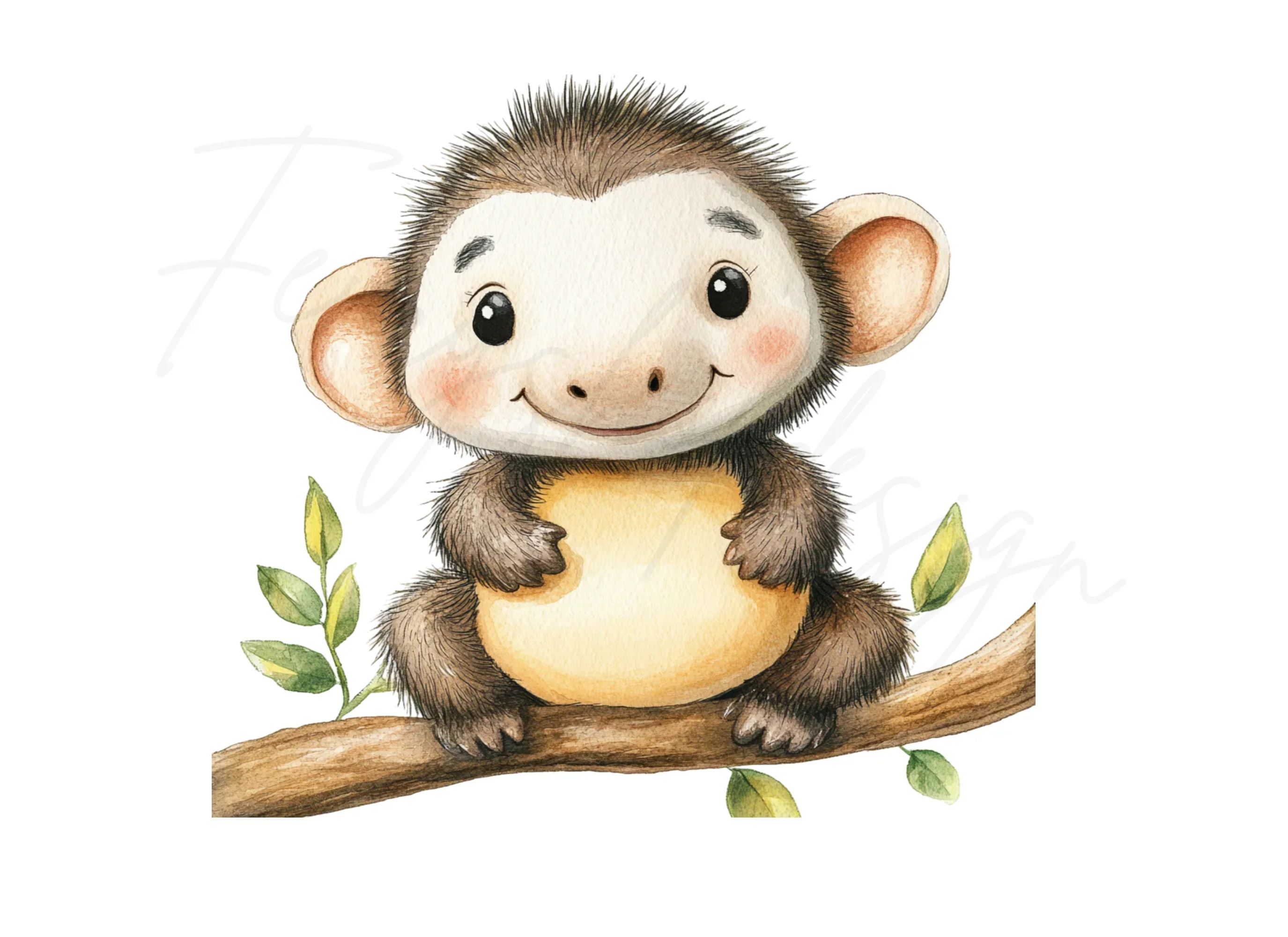 Cute Baby Monkey Clipart Bundle - Image 3