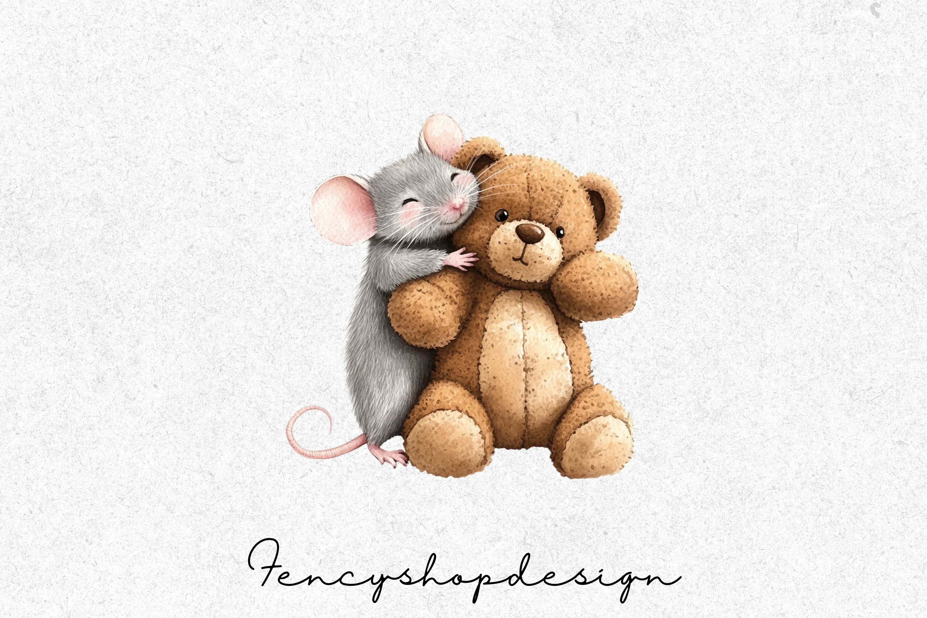 Cute Baby Mouse Nursery Clipart Bundle - Image 3