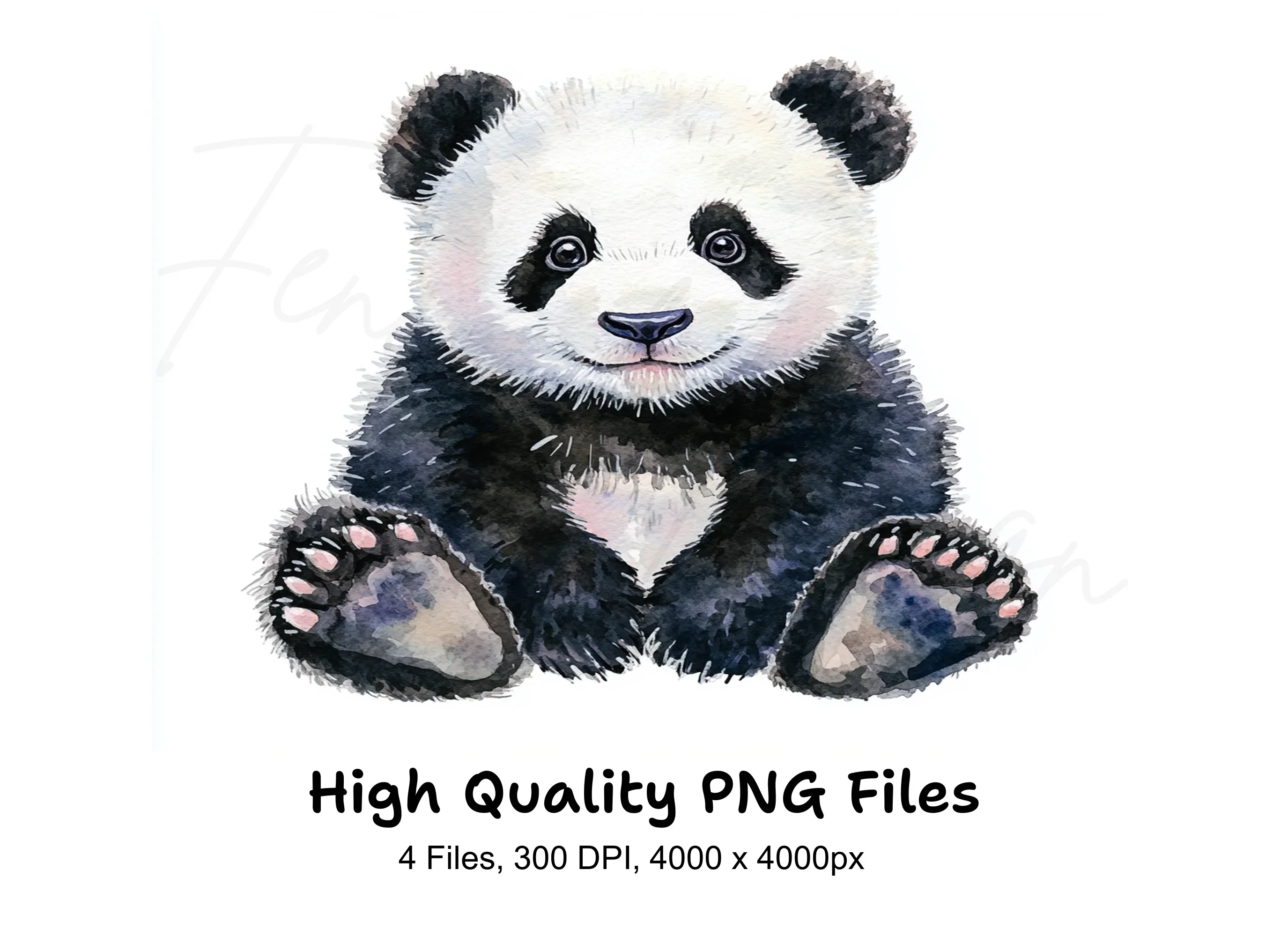 Cute Baby Panda Bear Clipart Bundle
