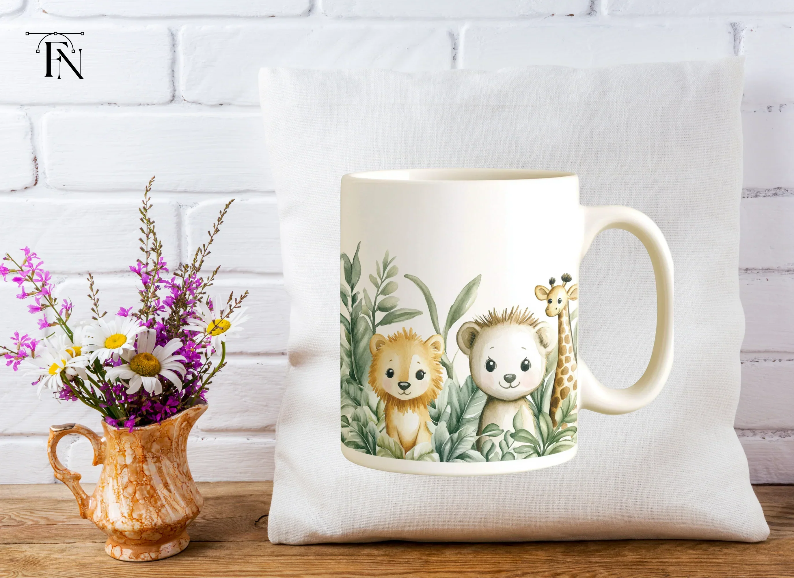 Cute Baby Safari Animals Clipart Bundle - Image 5