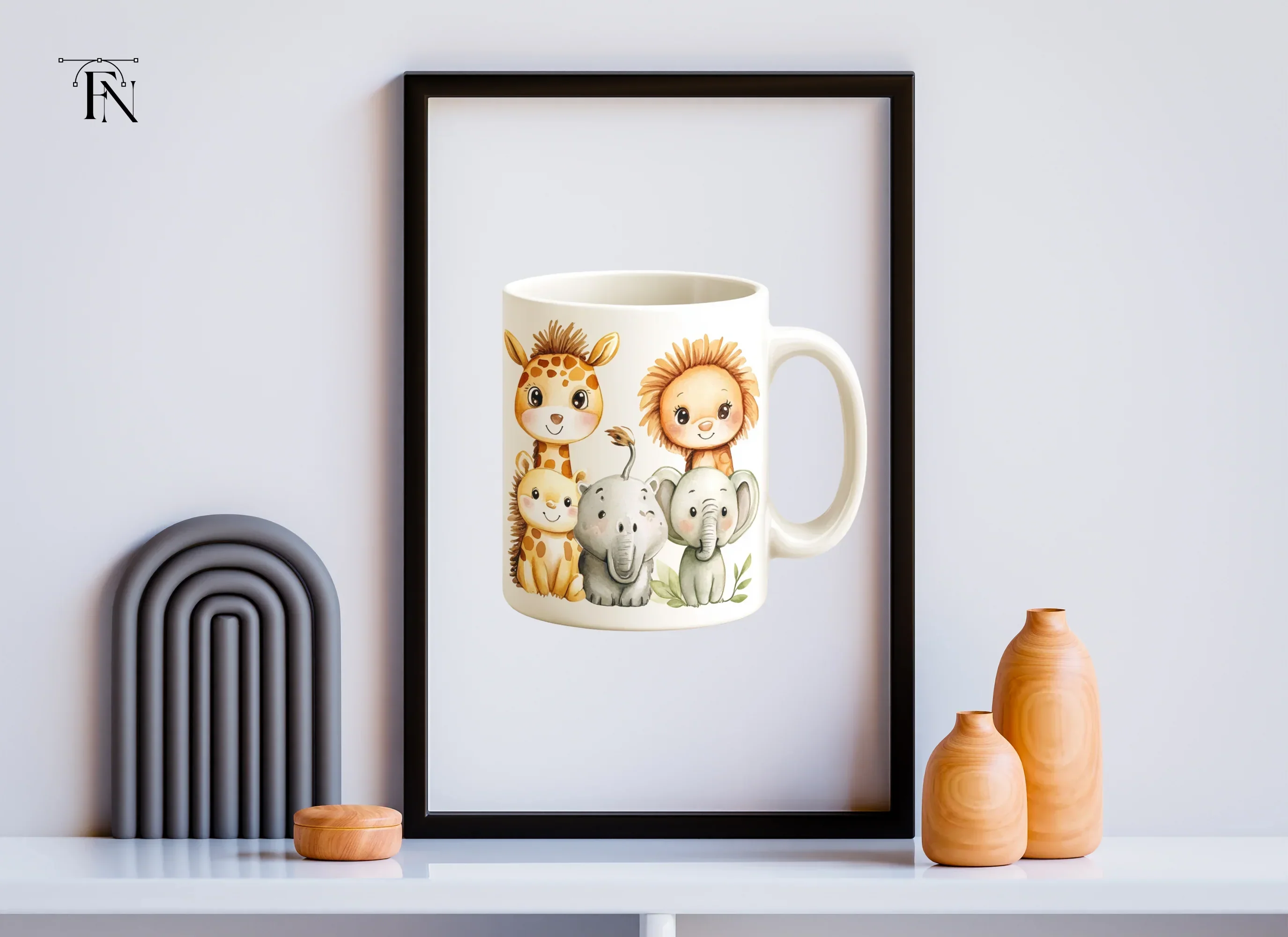 Cute Baby Safari Animals Clipart Bundle - Image 6