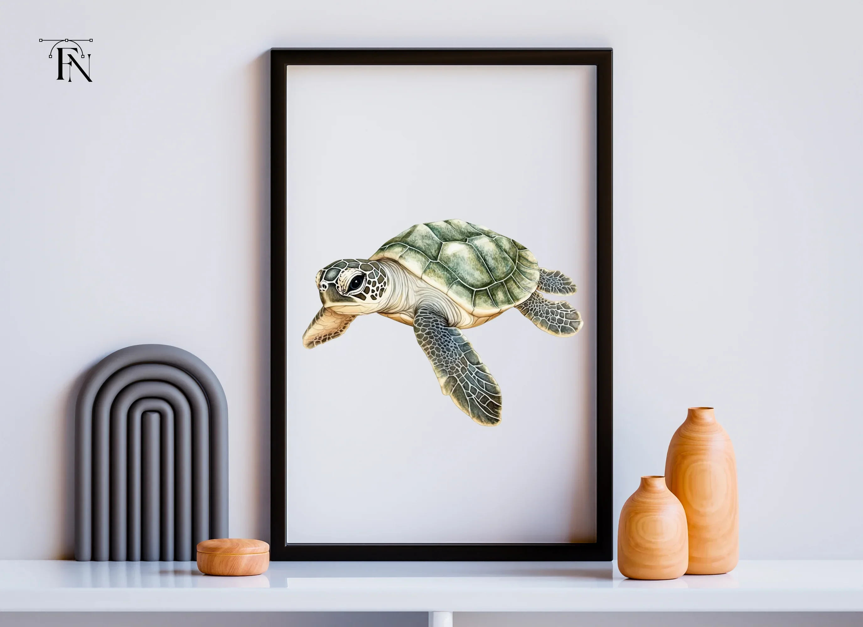 Cute Baby Sea Turtle Clipart Bundle - Image 6