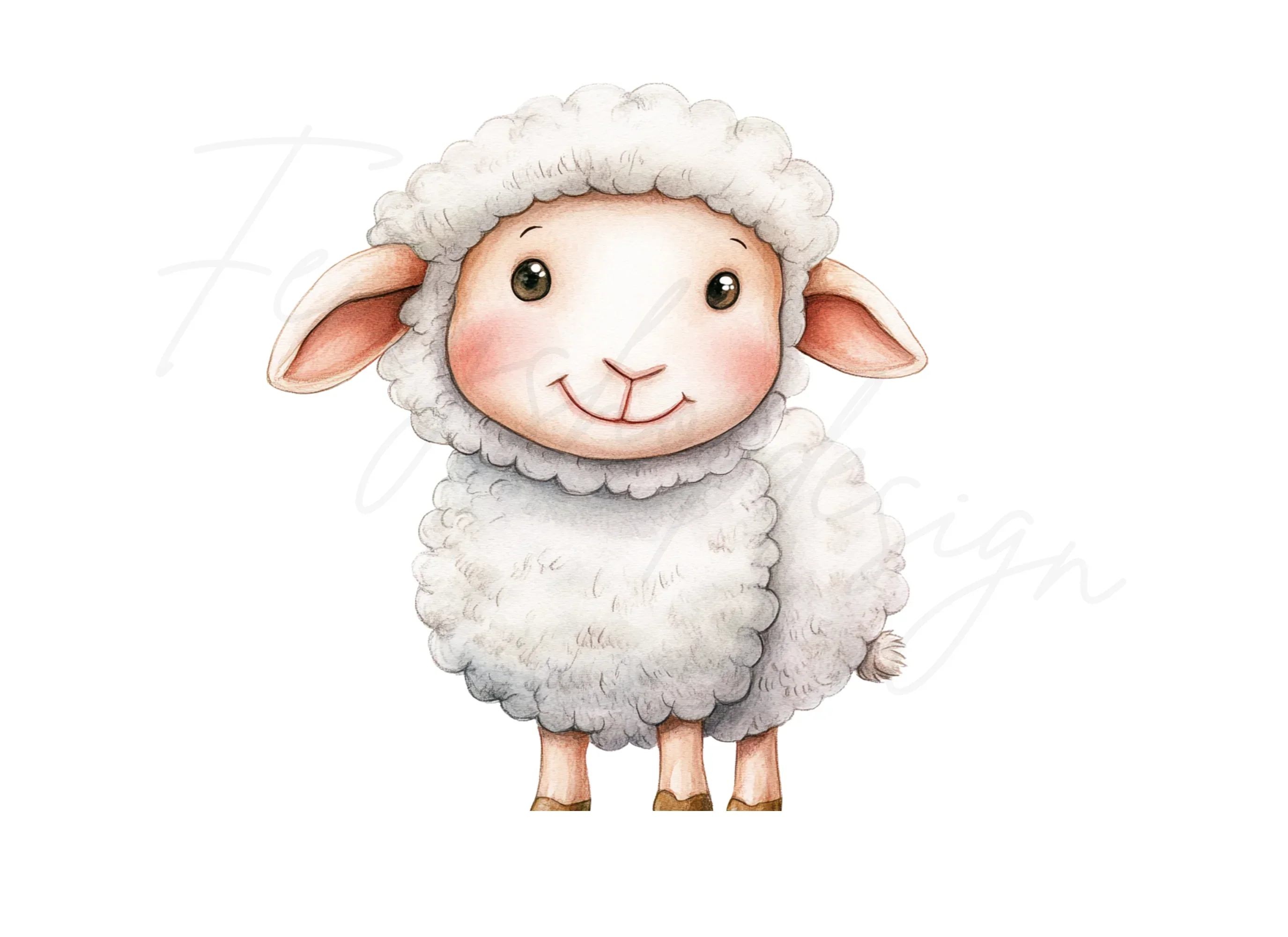 Cute Baby Sheep Clipart Bundle - Image 2