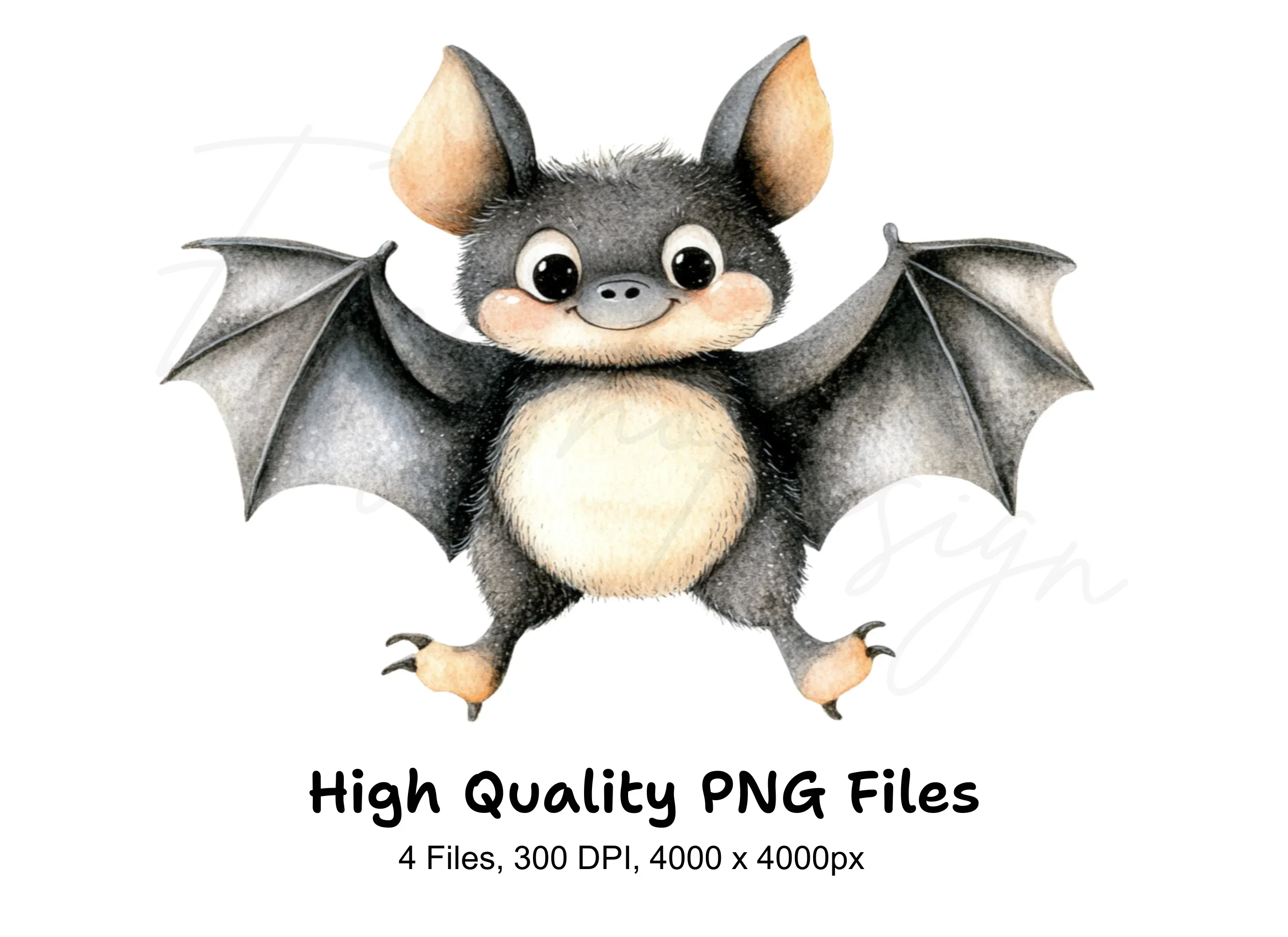 Cute Bat Clipart Bundle