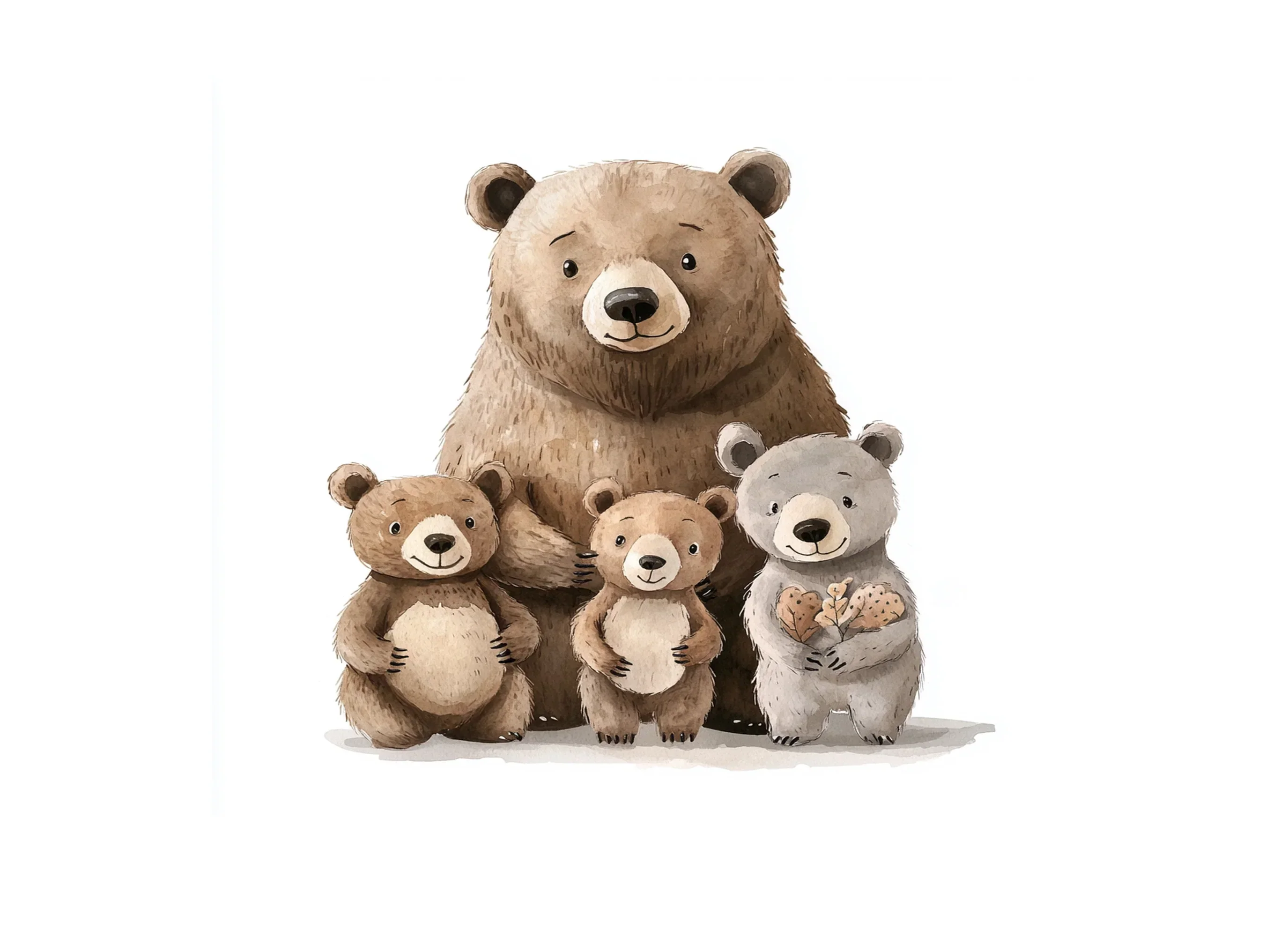 Cute Bear Family Clipart Bundle - Image 3