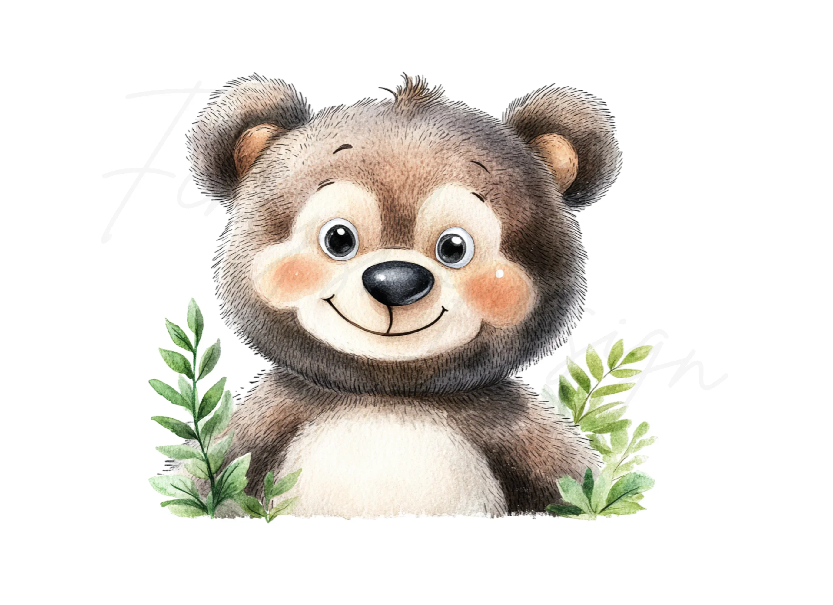 Cute Bear Head Clipart Bundle - Image 3