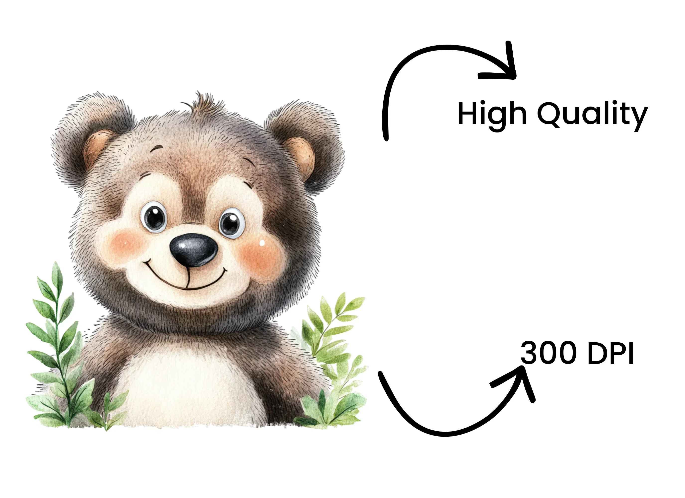 Cute Bear Head Clipart Bundle - Image 4