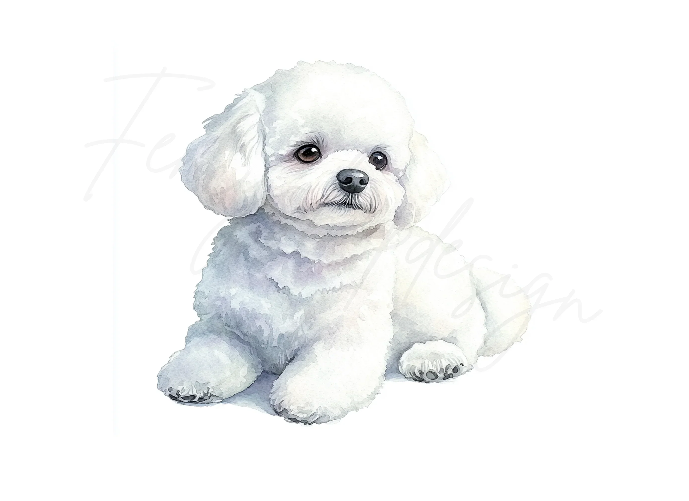 Cute Bichon Frise Puppy Clipart Bundle - Image 2