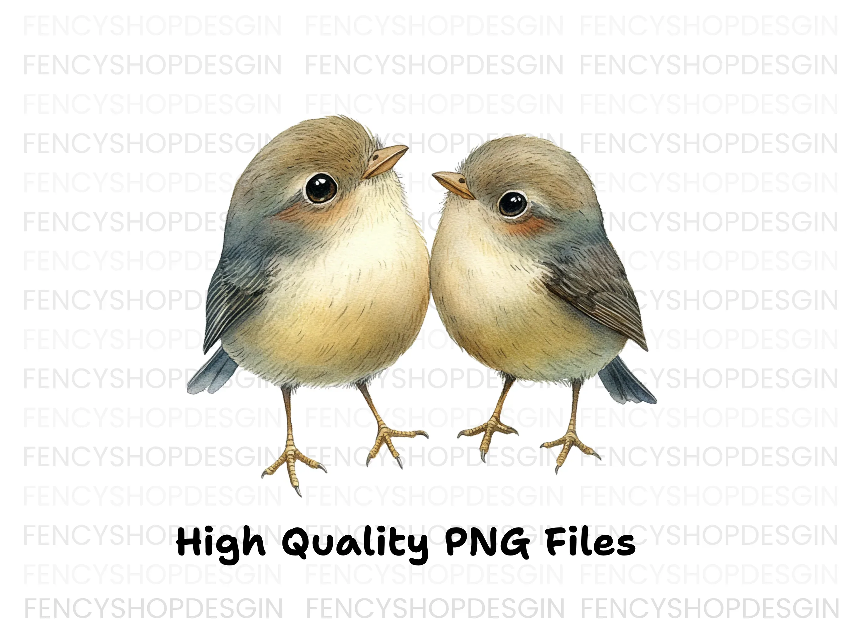 Cute Bird Couple Clipart Bundle - Image 2