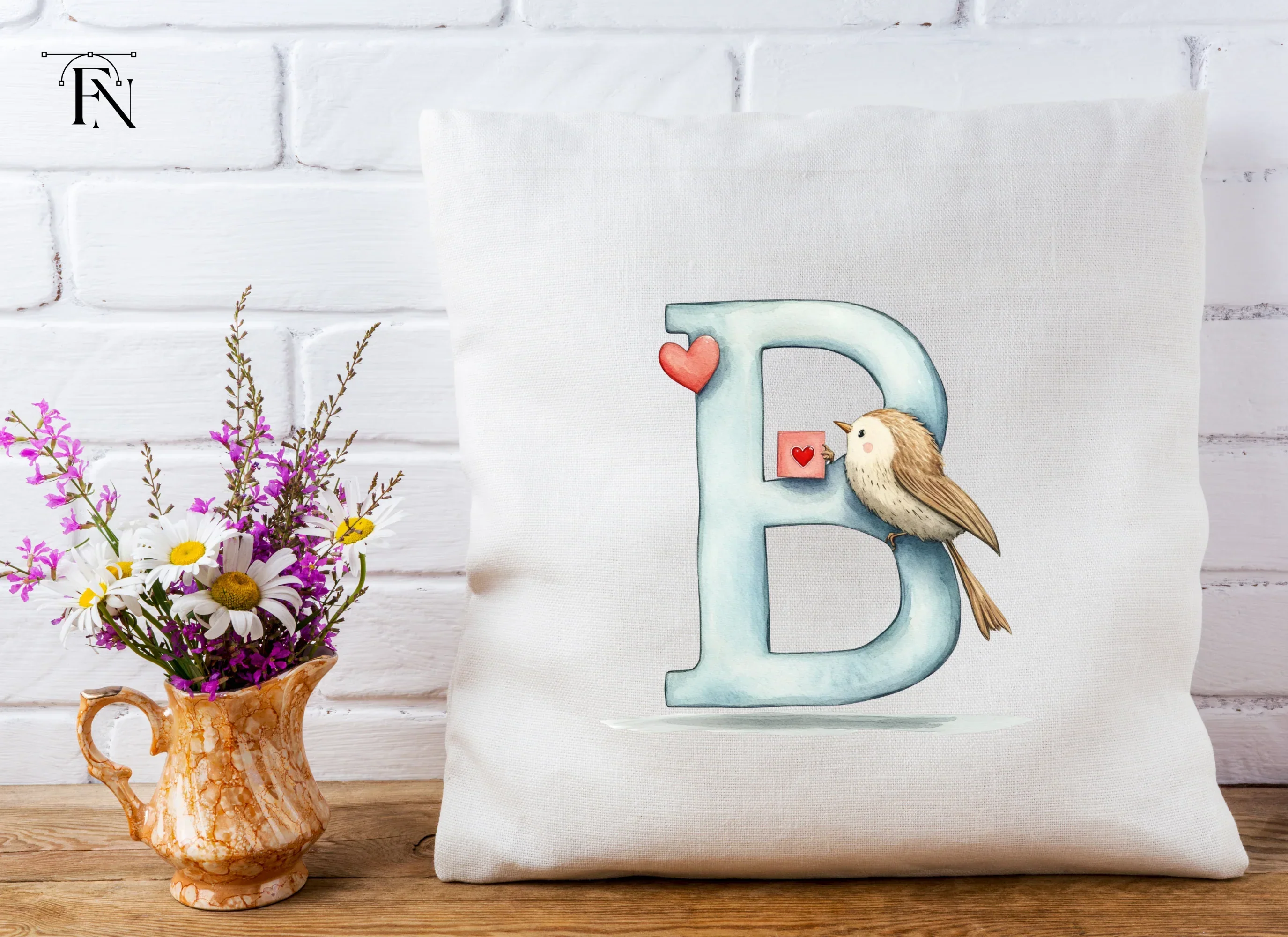 Cute Birds and Love Letter Alphabet Clipart Bundle - Image 4