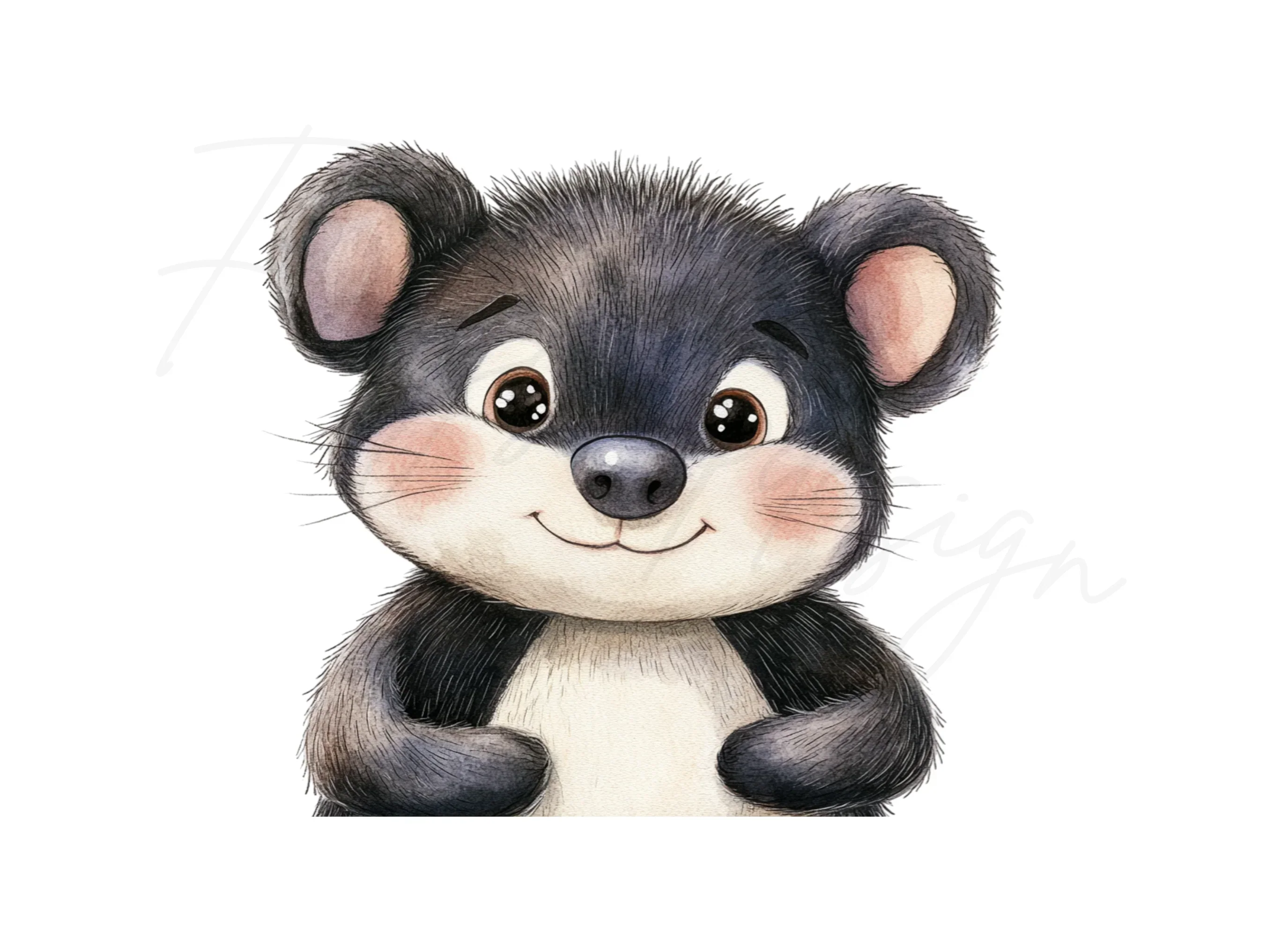 Cute Black Mouse Clipart Bundle - Image 2