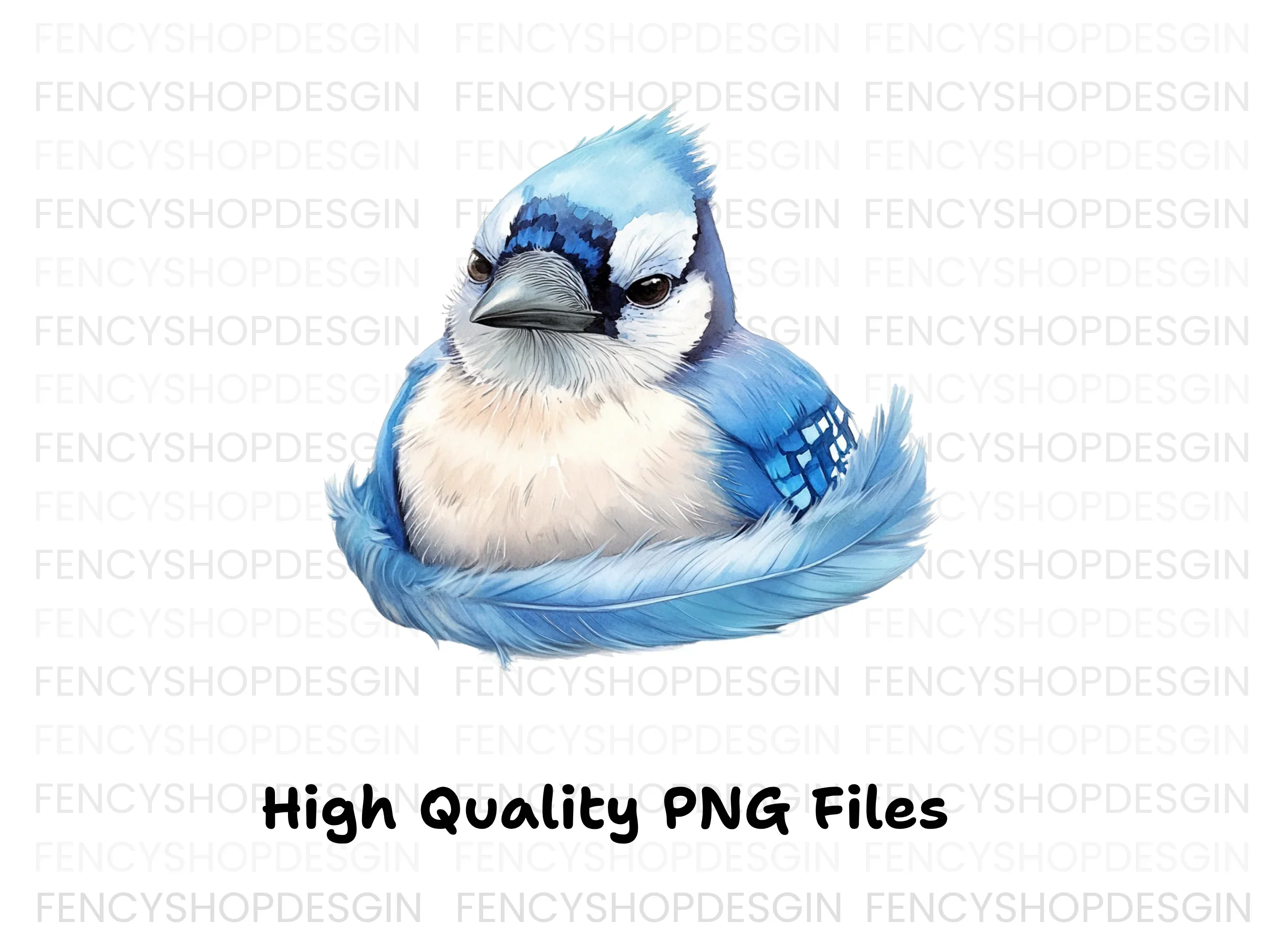 Cute Blue Jay Bird Clipart Bundle - Image 2