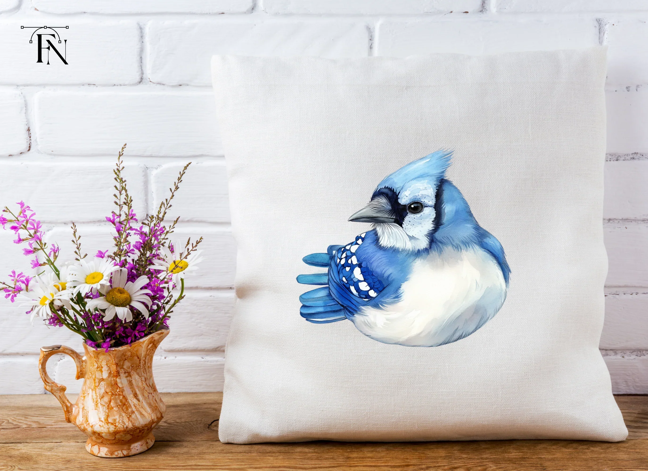 Cute Blue Jay Bird Clipart Bundle - Image 5