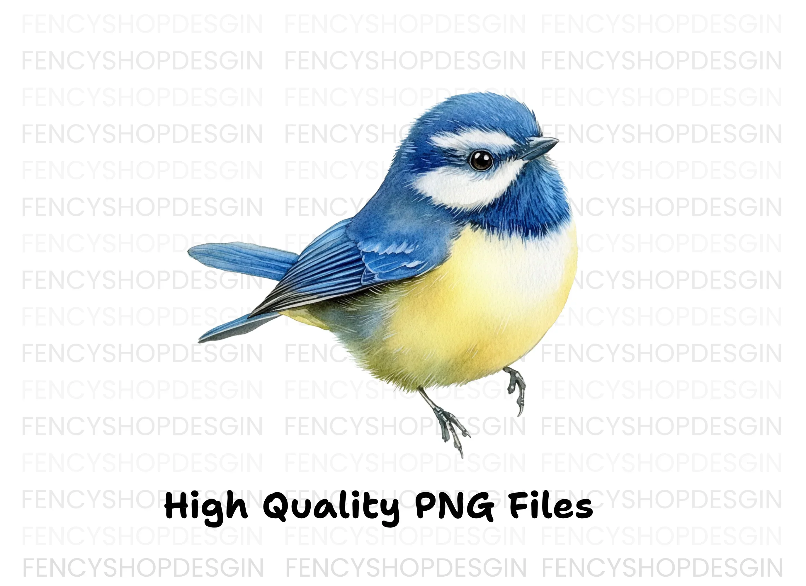 Cute Blue Tit Birds Clipart Bundle - Image 2