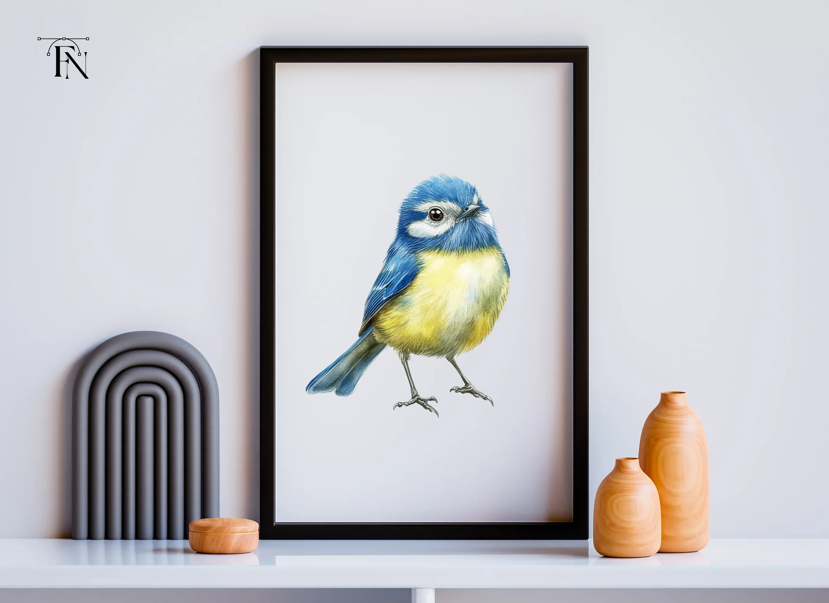 Cute Blue Tit Birds Clipart Bundle - Image 3
