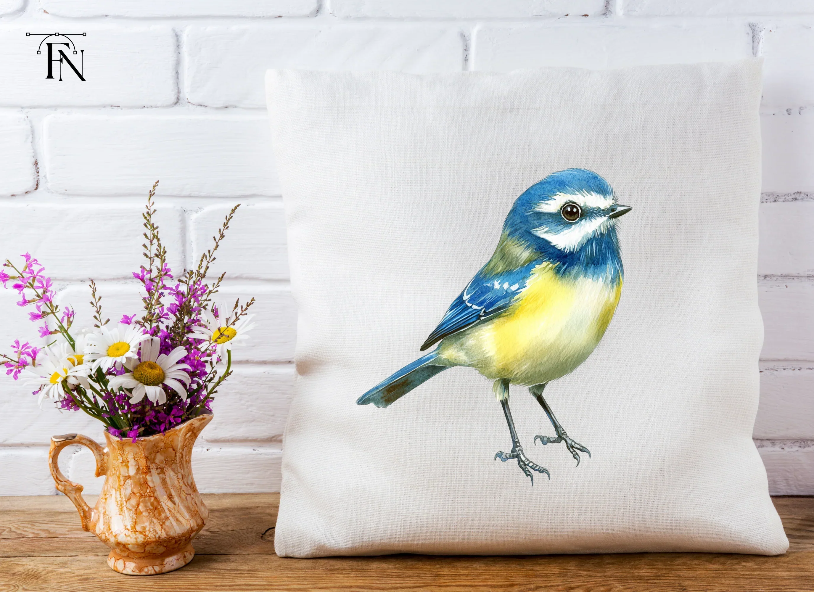 Cute Blue Tit Birds Clipart Bundle - Image 4