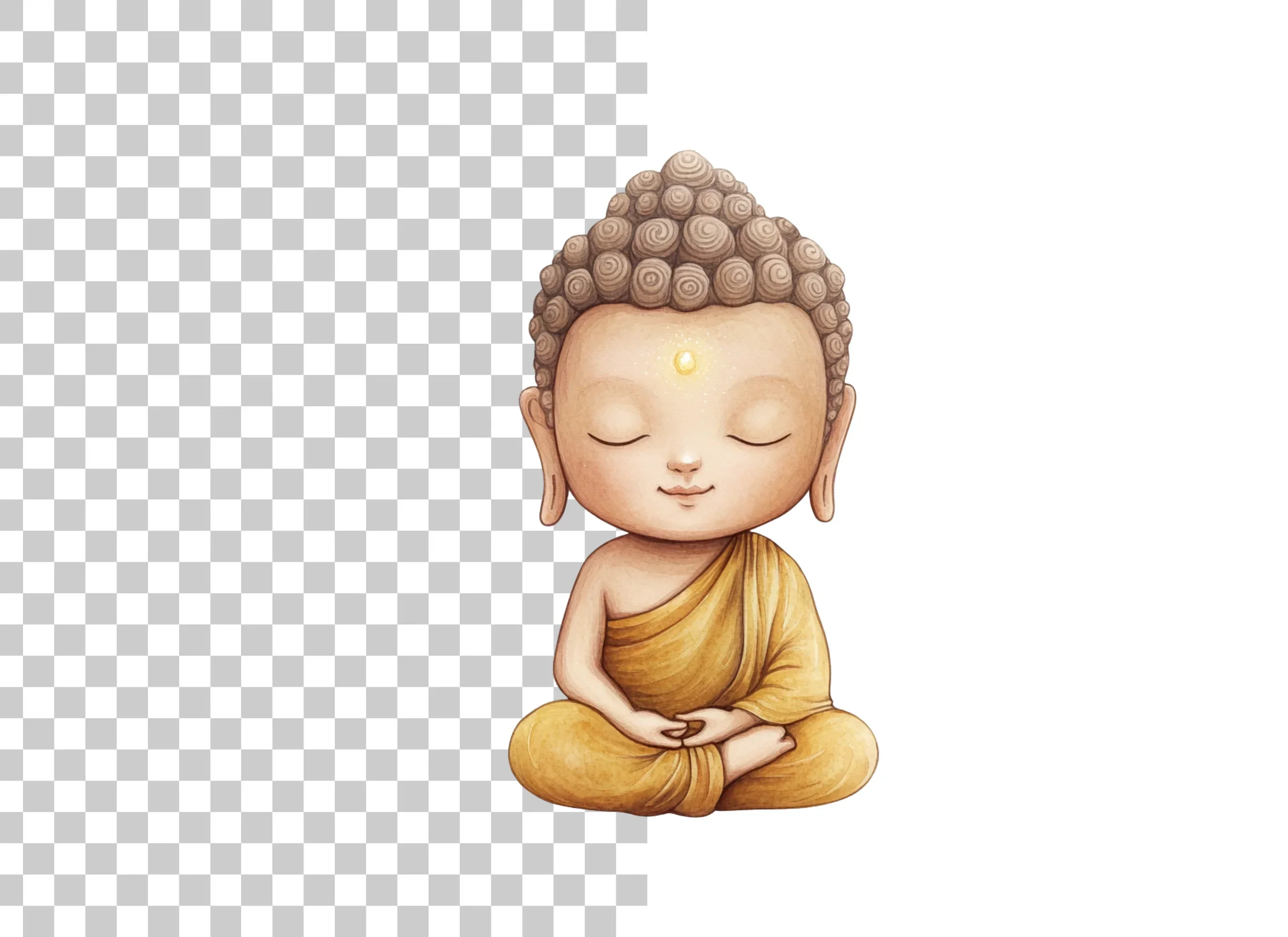 Cute Buddha Clipart Bundle - Image 2