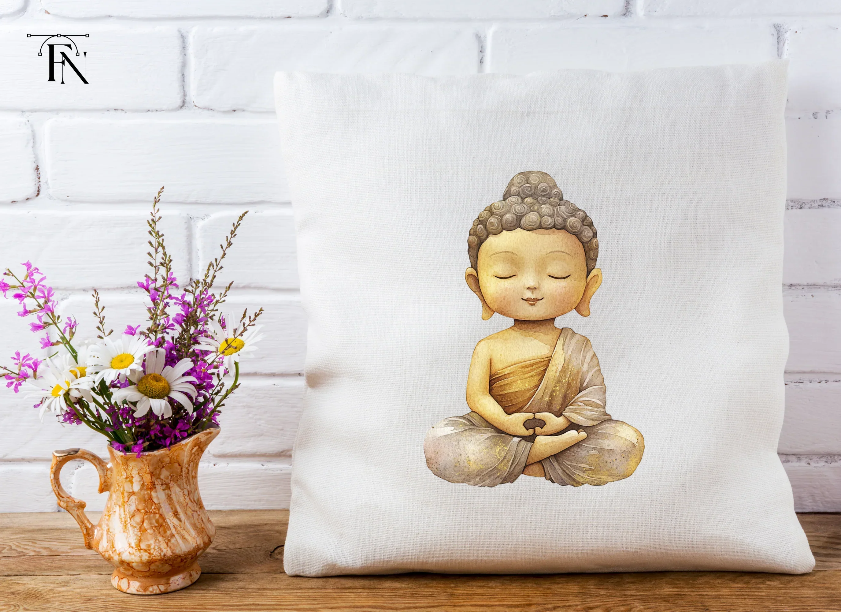 Cute Buddha Clipart Bundle - Image 5