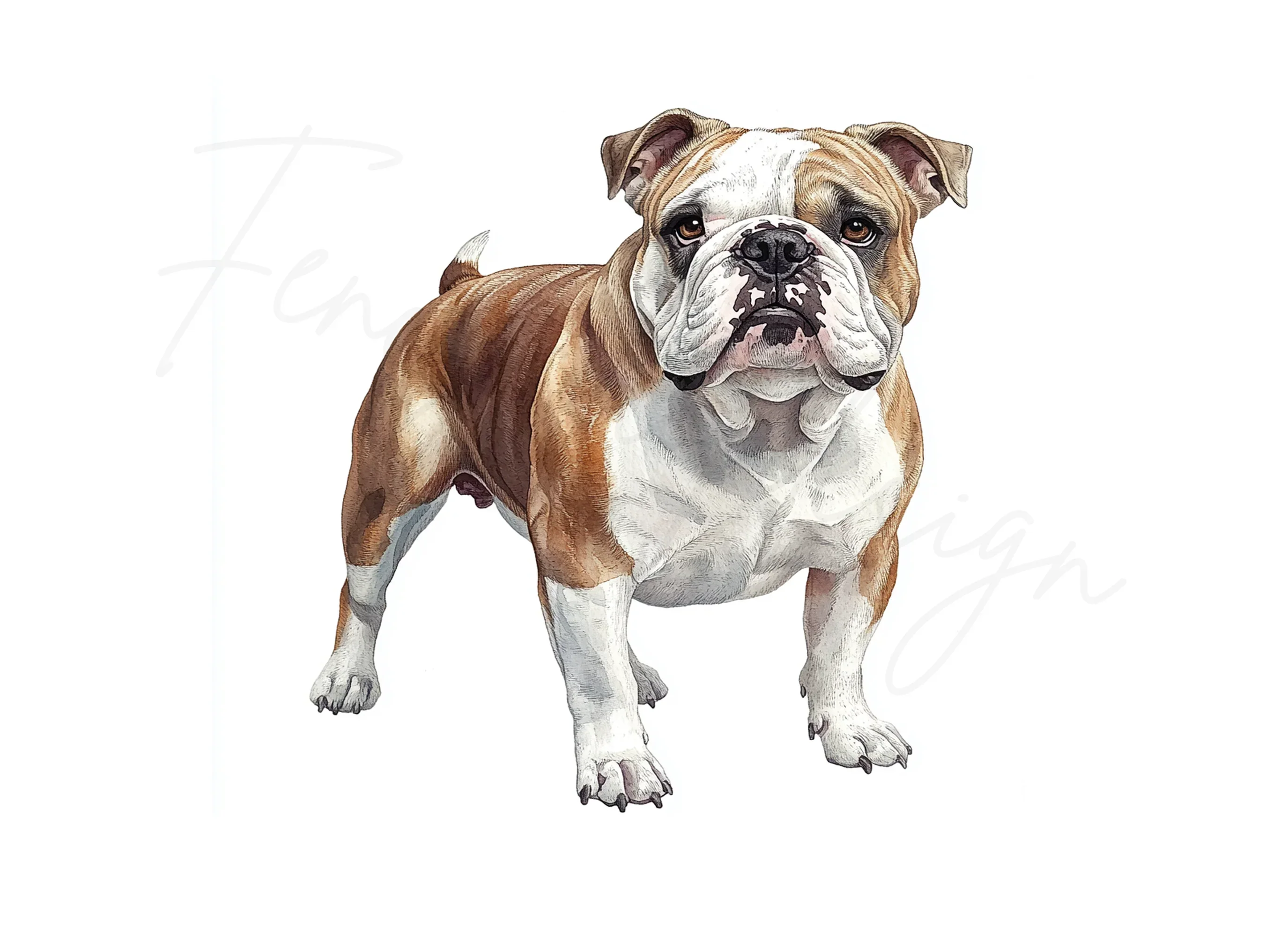 Cute Bulldog Dog Clipart Bundle - Image 2