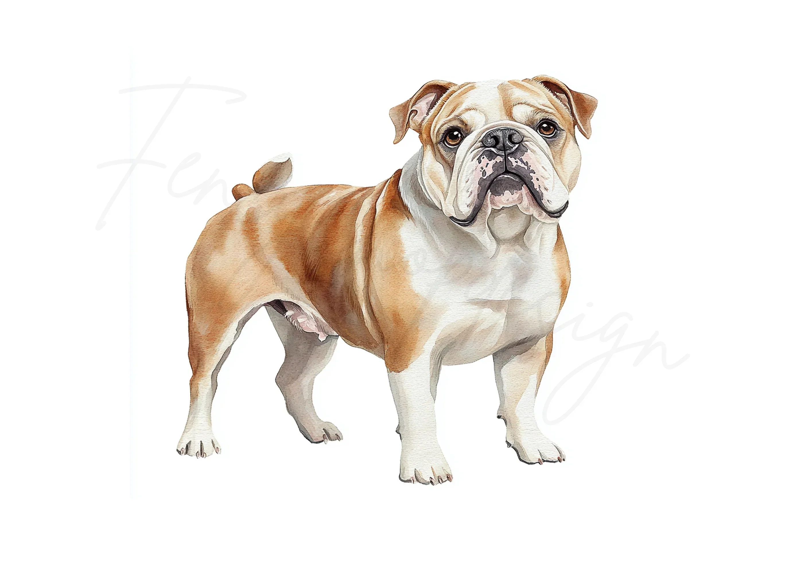 Cute Bulldog Dog Clipart Bundle - Image 3