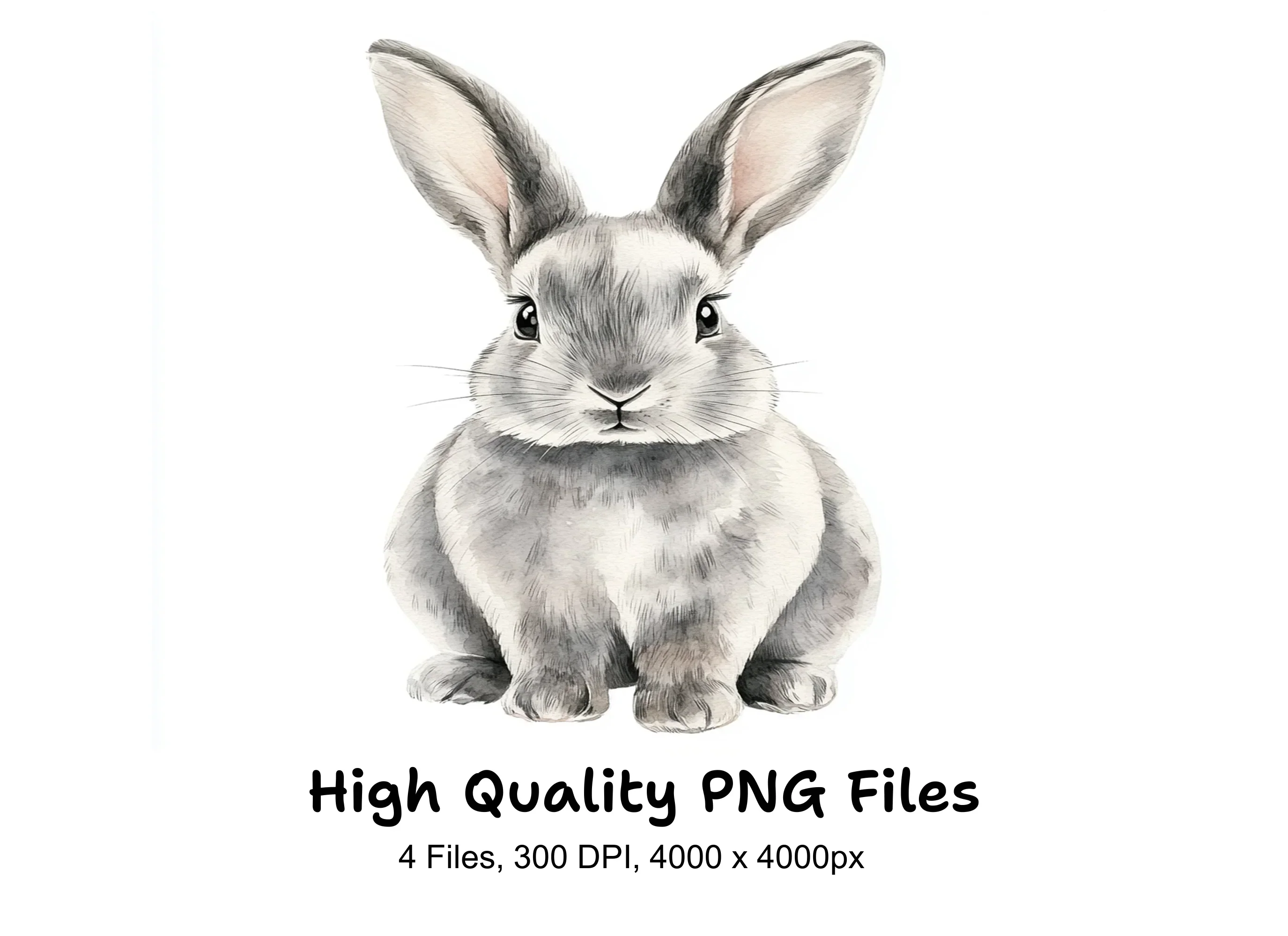 Cute Bunny Rabbit Clipart Bundle