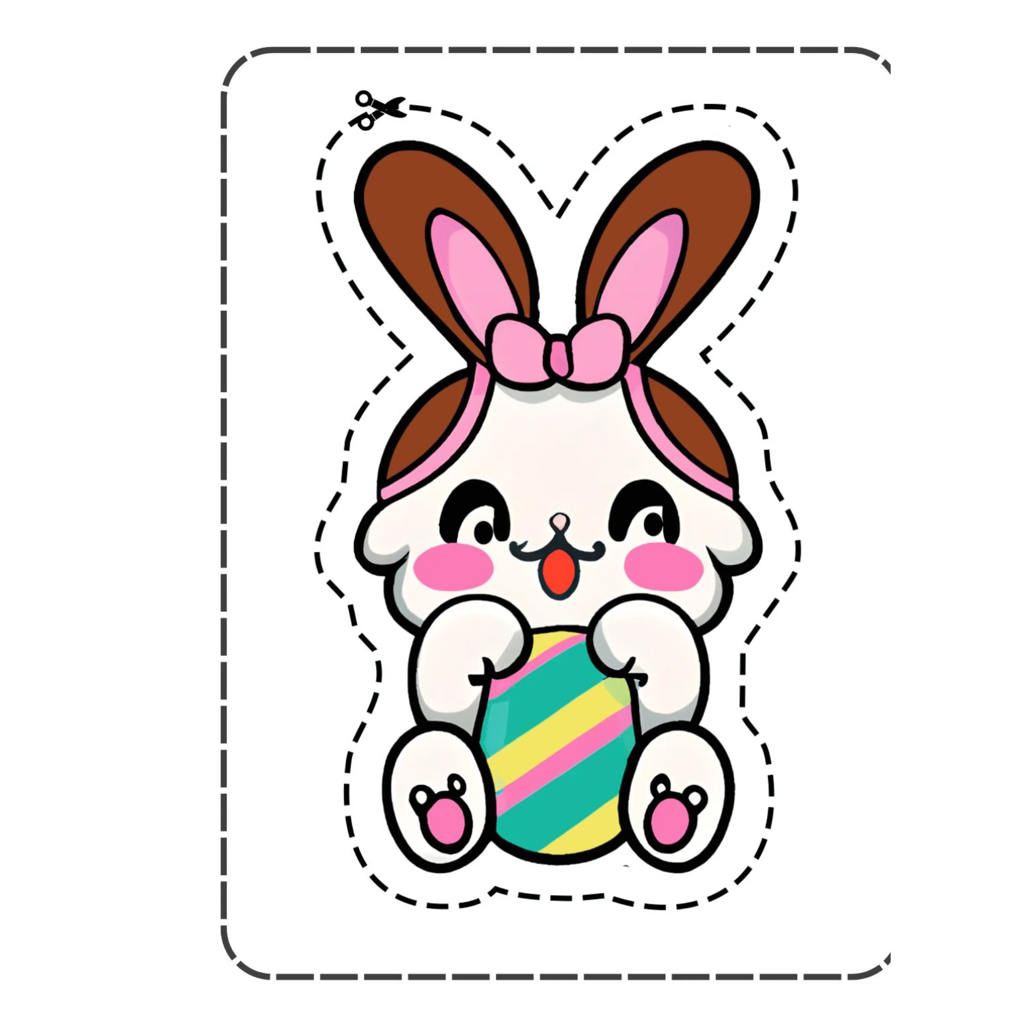 Cute Bunny Scissor Skills Worksheets - Image 3