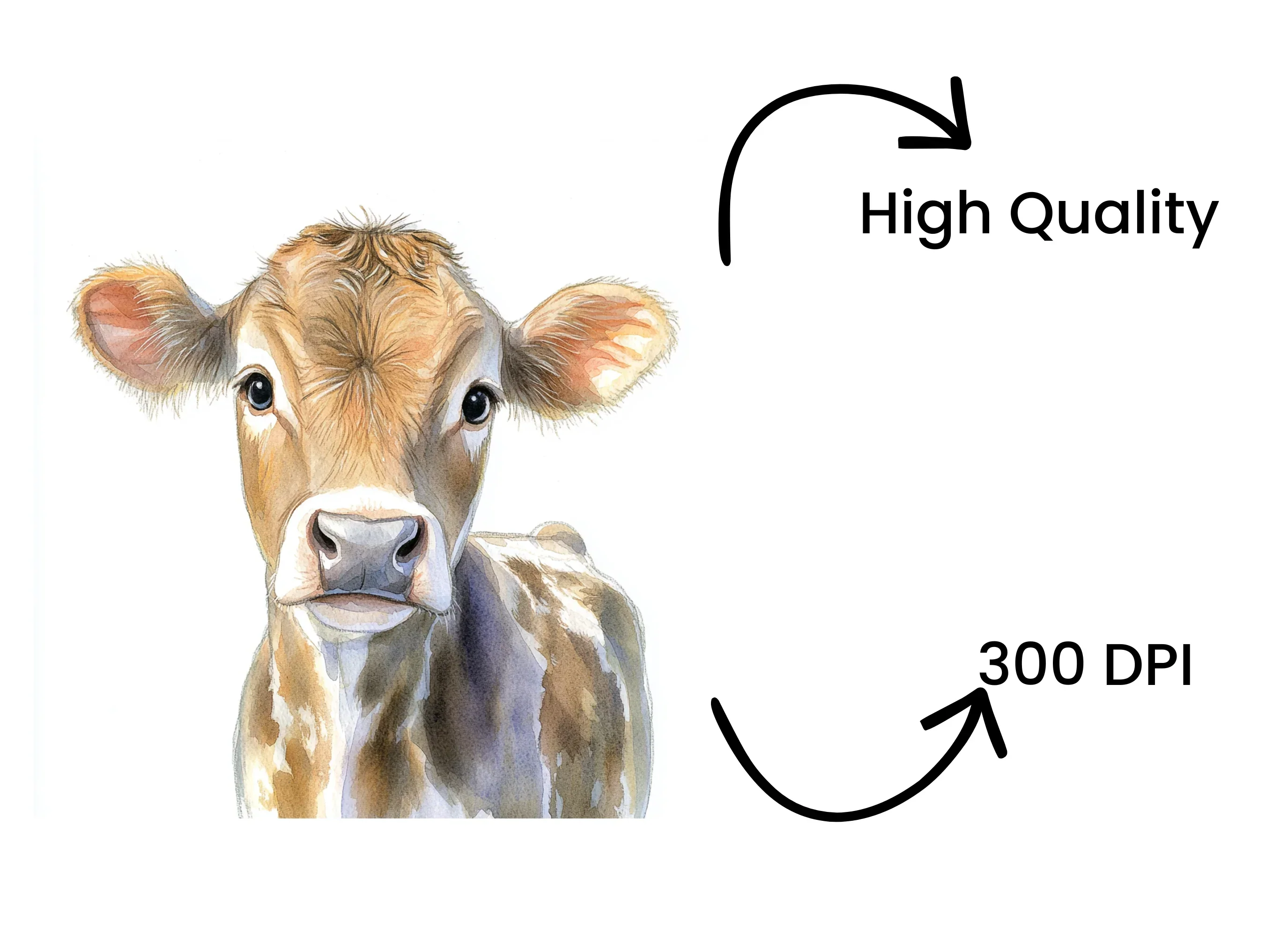 Cute Calf Clipart Bundle - Image 4