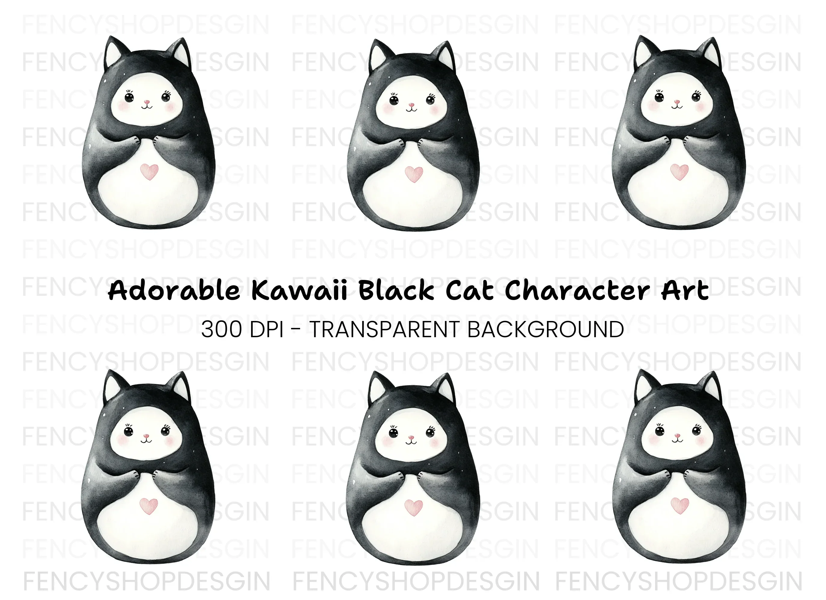 Cute Cat Clipart Bundle
